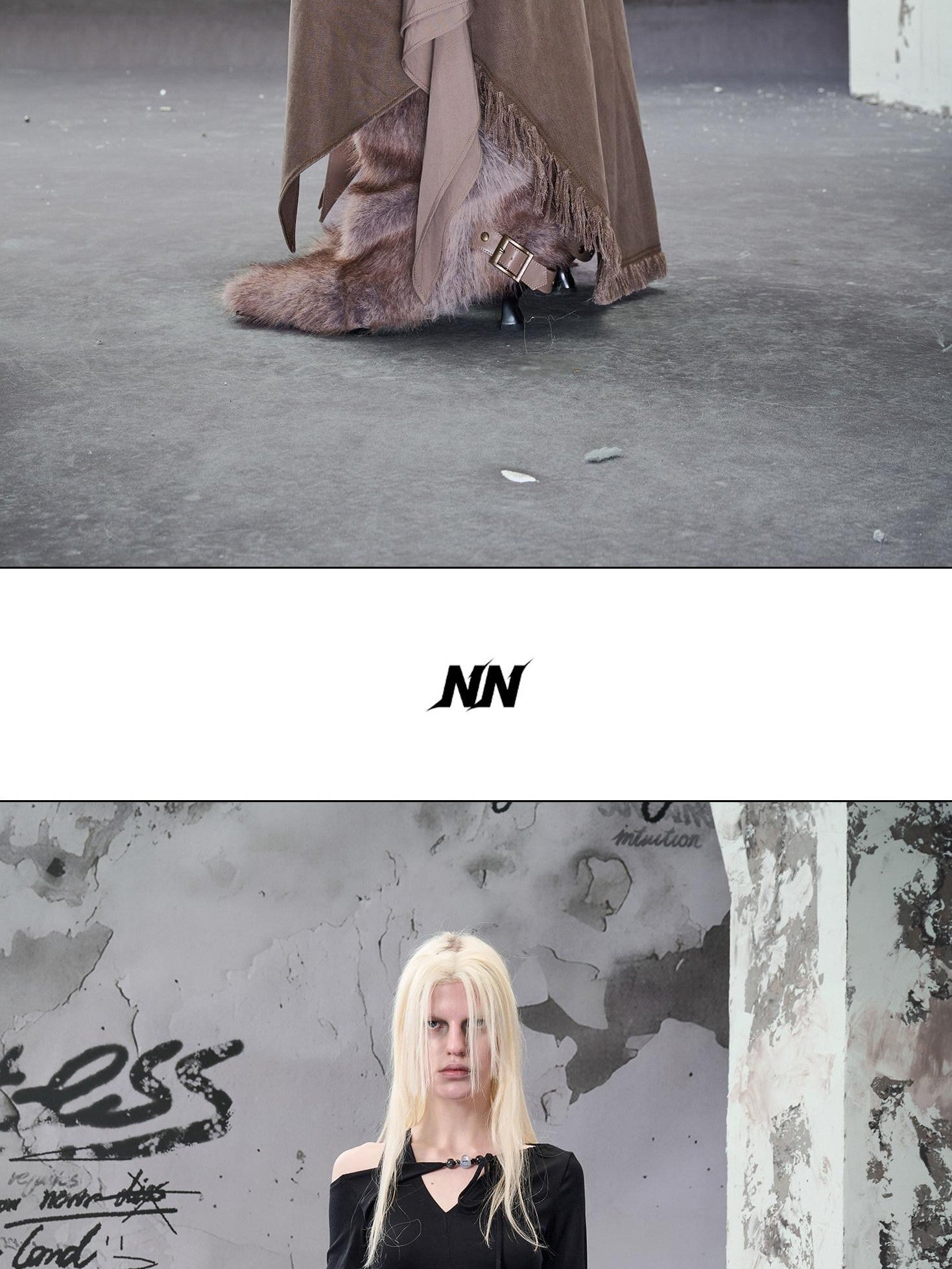 NORTH NODE Colorblock Patchwork Layered Asymmetrical Women&
