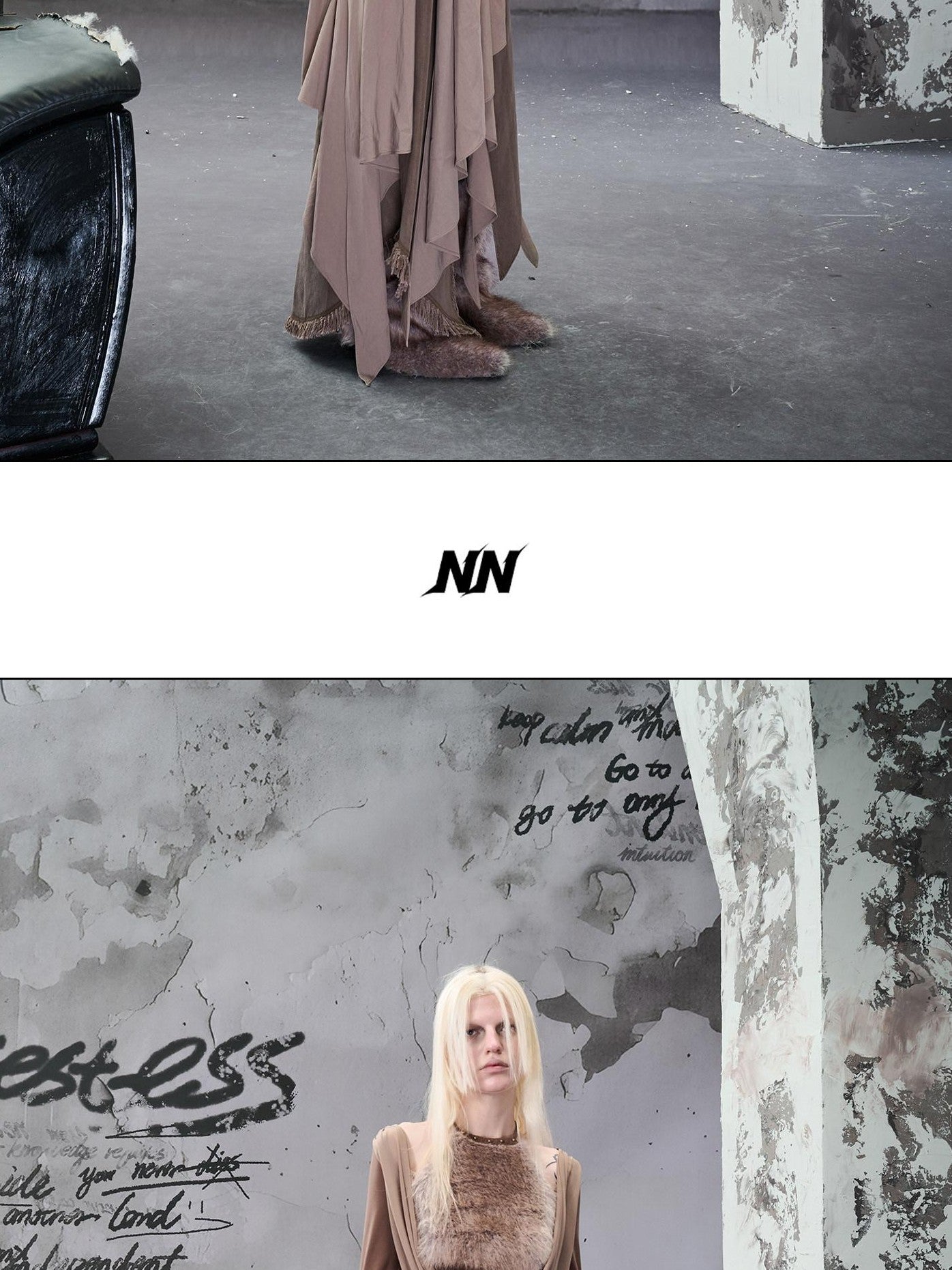 NORTH NODE Colorblock Patchwork Layered Asymmetrical Women&