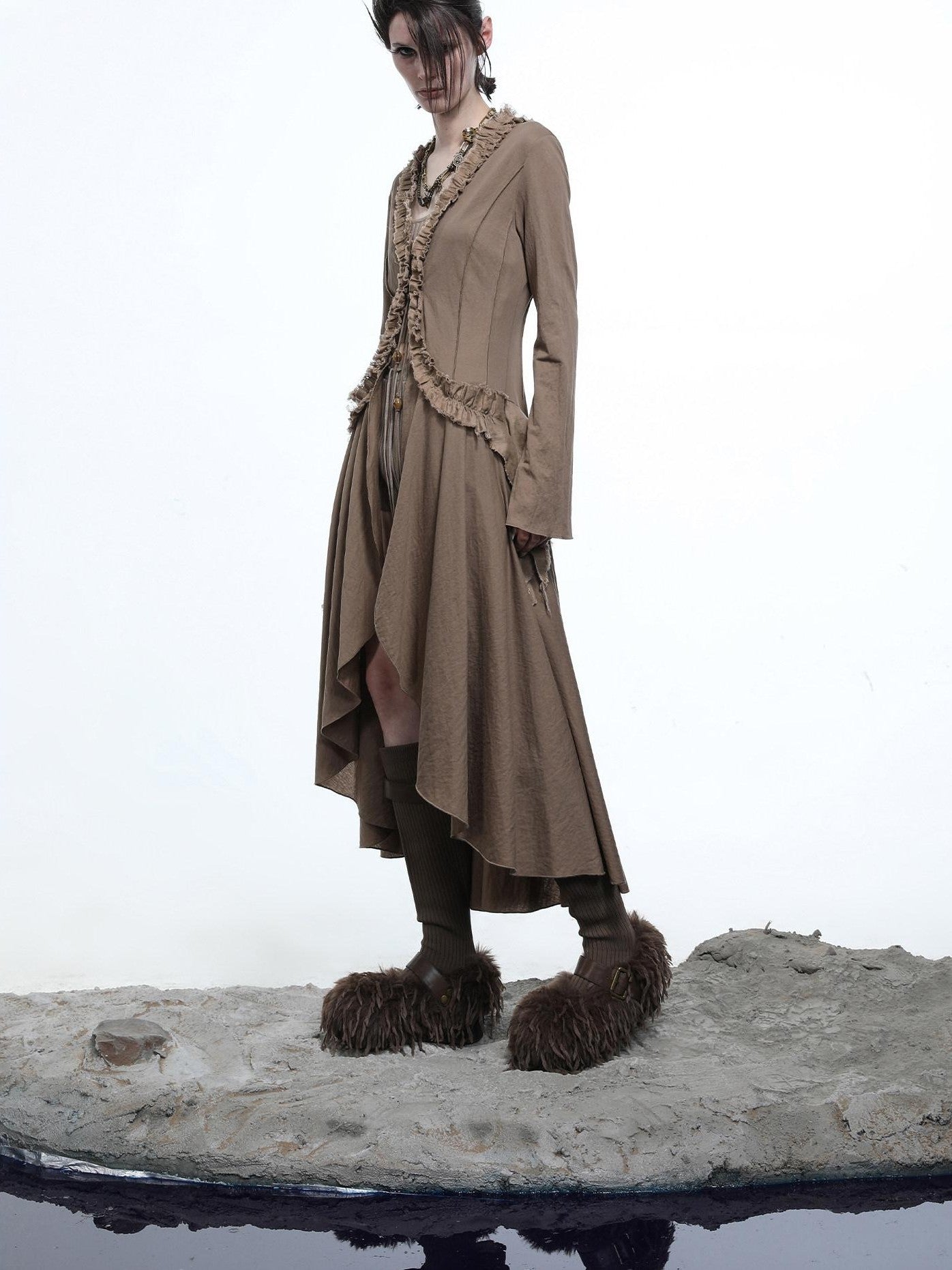 NORTH NODE Desert Vein Lace Beaded Patchwork Women&