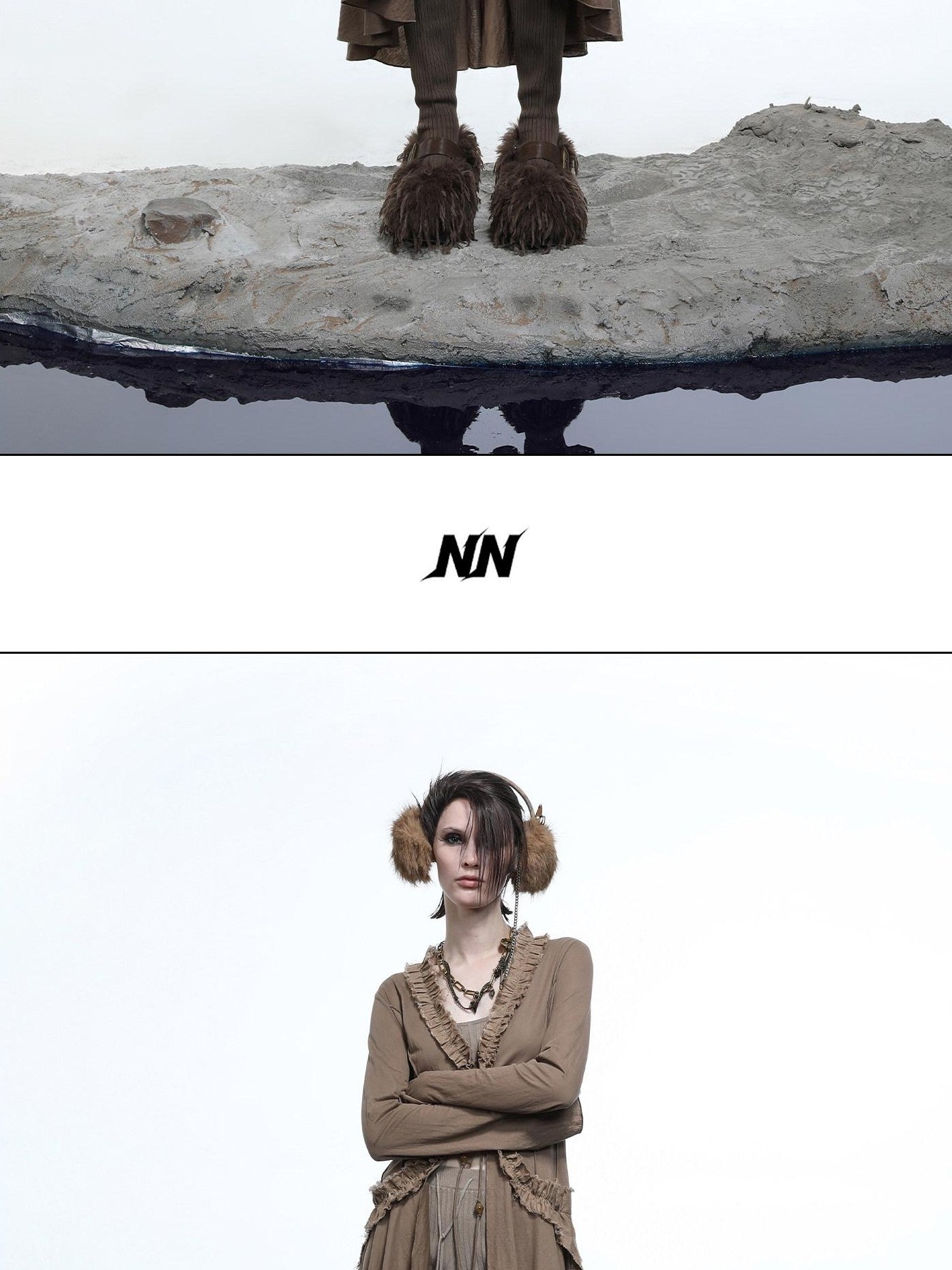 NORTH NODE Desert Vein Lace Beaded Patchwork Women&