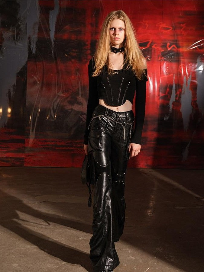 NORTH NODE Design Aesthetic Tailored Micro Flare Long Women&