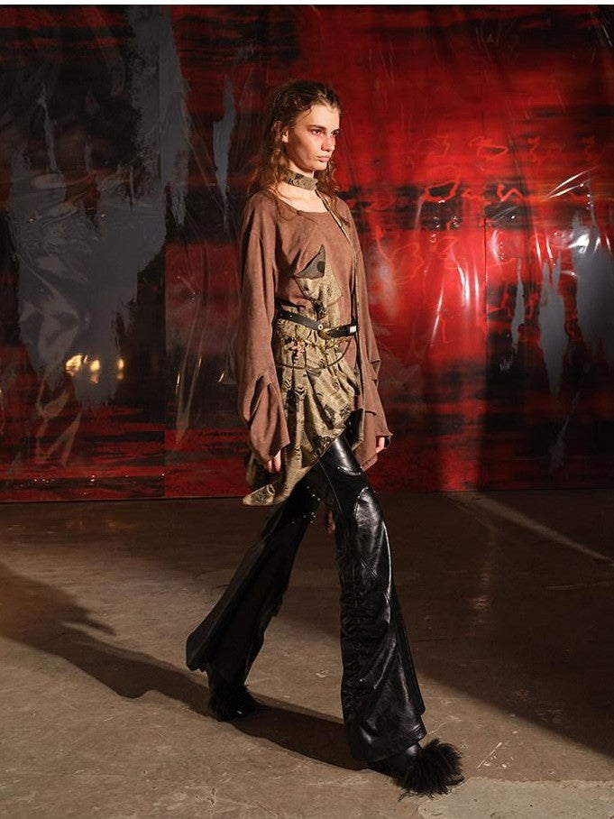 NORTH NODE Design Aesthetic Tailored Micro Flare Long Women&