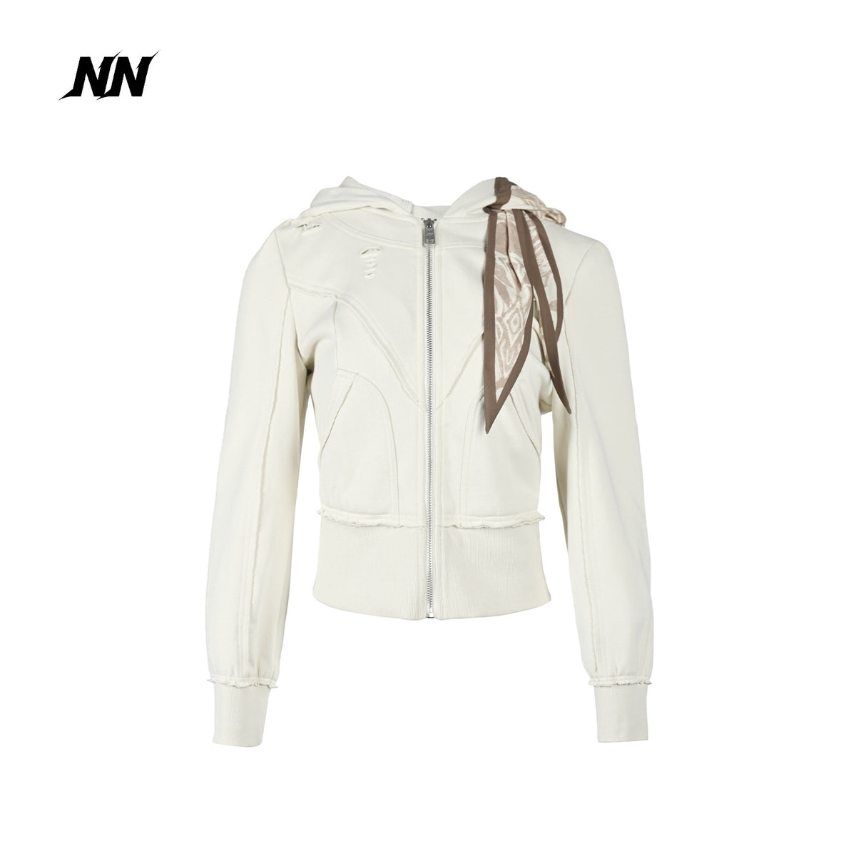 NORTH_NODE_Distressed_Scarf_Layered_Hooded_Slim_Fit_Cotton_Women&