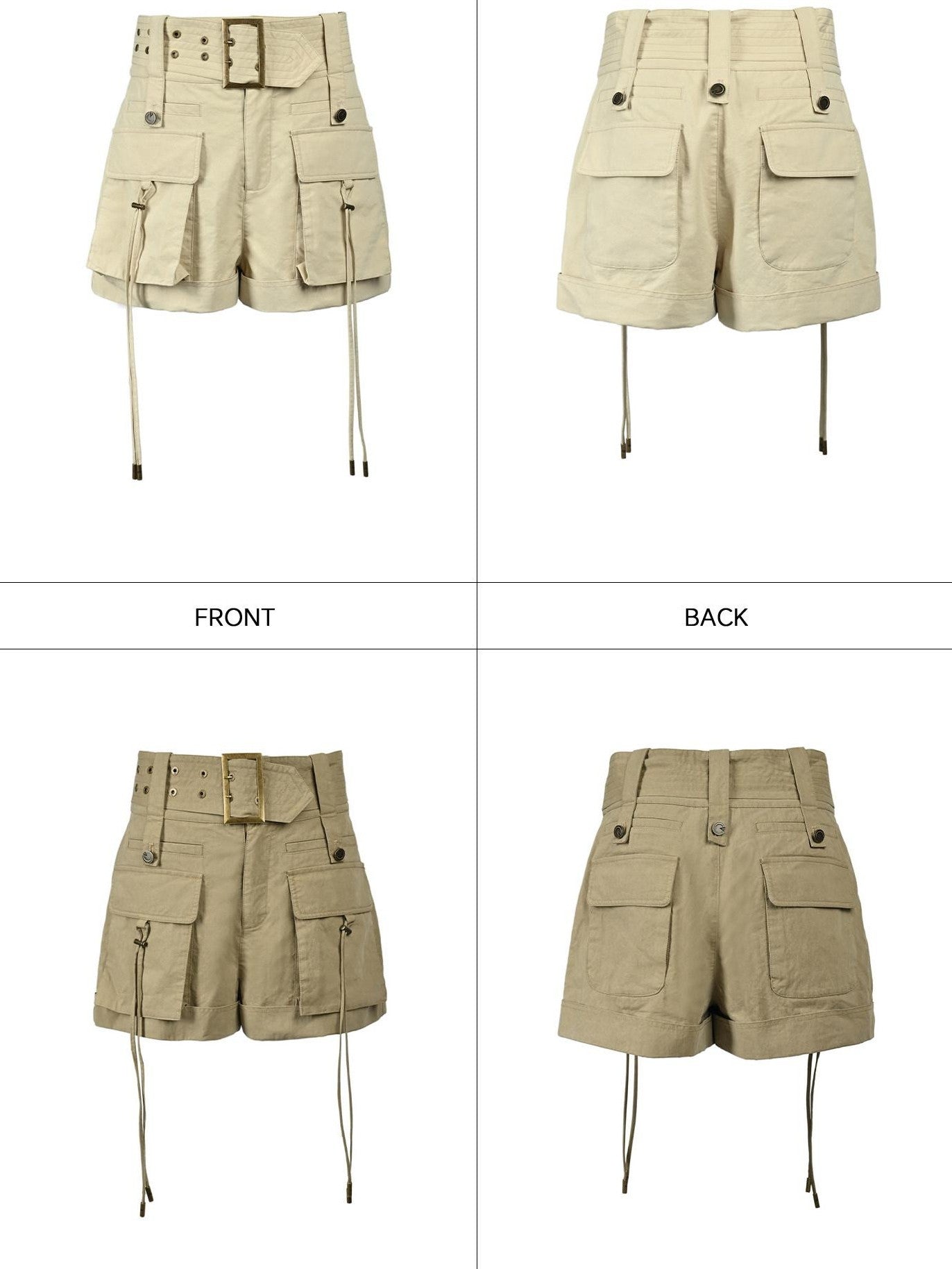 NORTH NODE Earth Tone Utility Pocket Zipper Women&