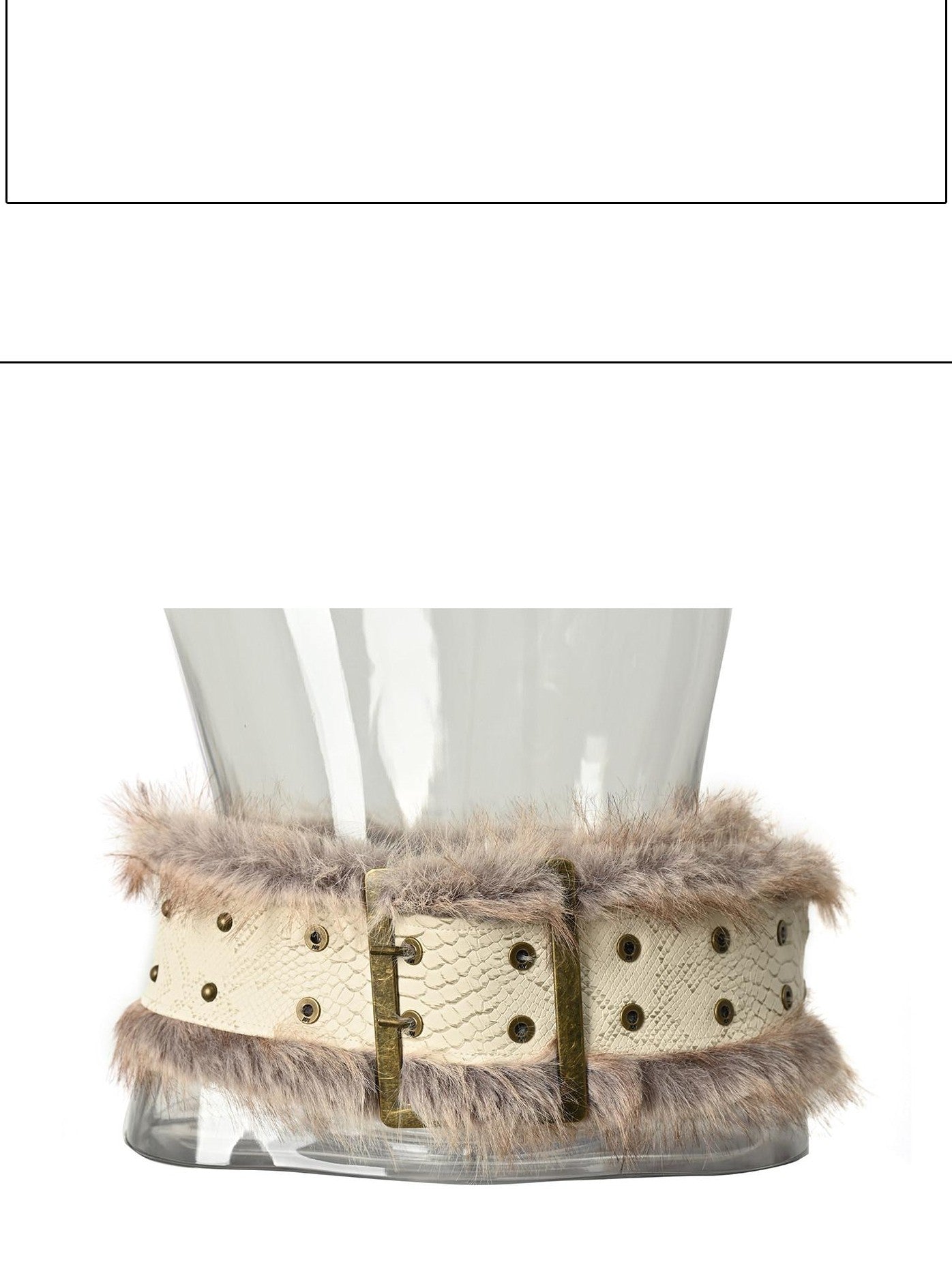 NORTH NODE Faux Fur Patchwork Snake Print Wide Women&