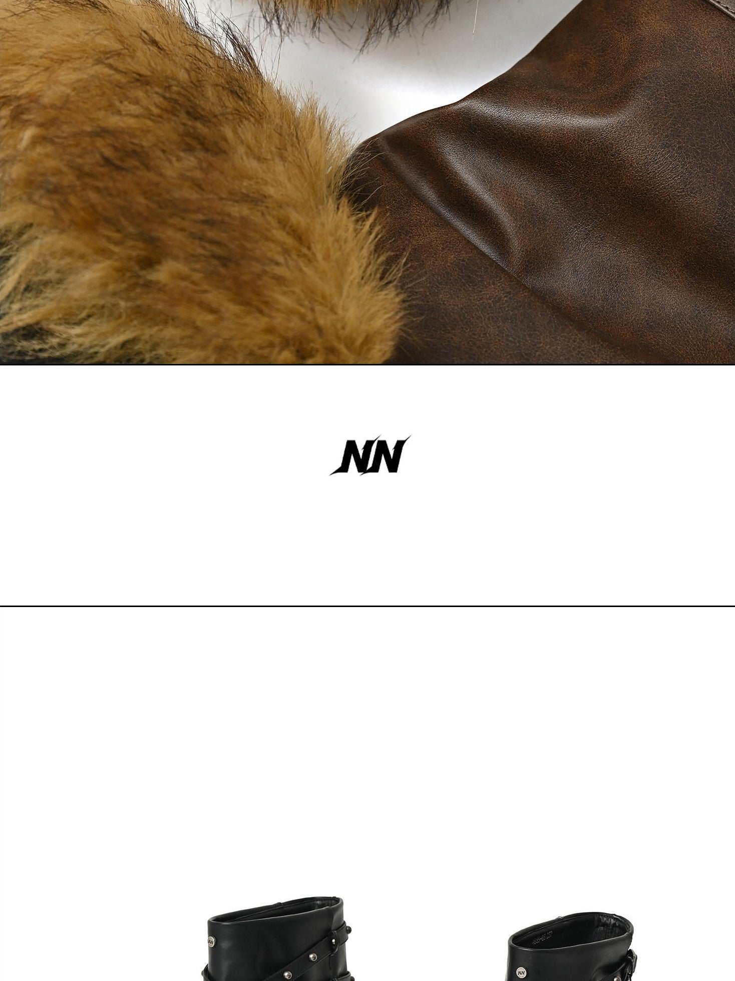 NORTH NODE Faux Fur Patchwork Studded Beaded Round Toe Women&