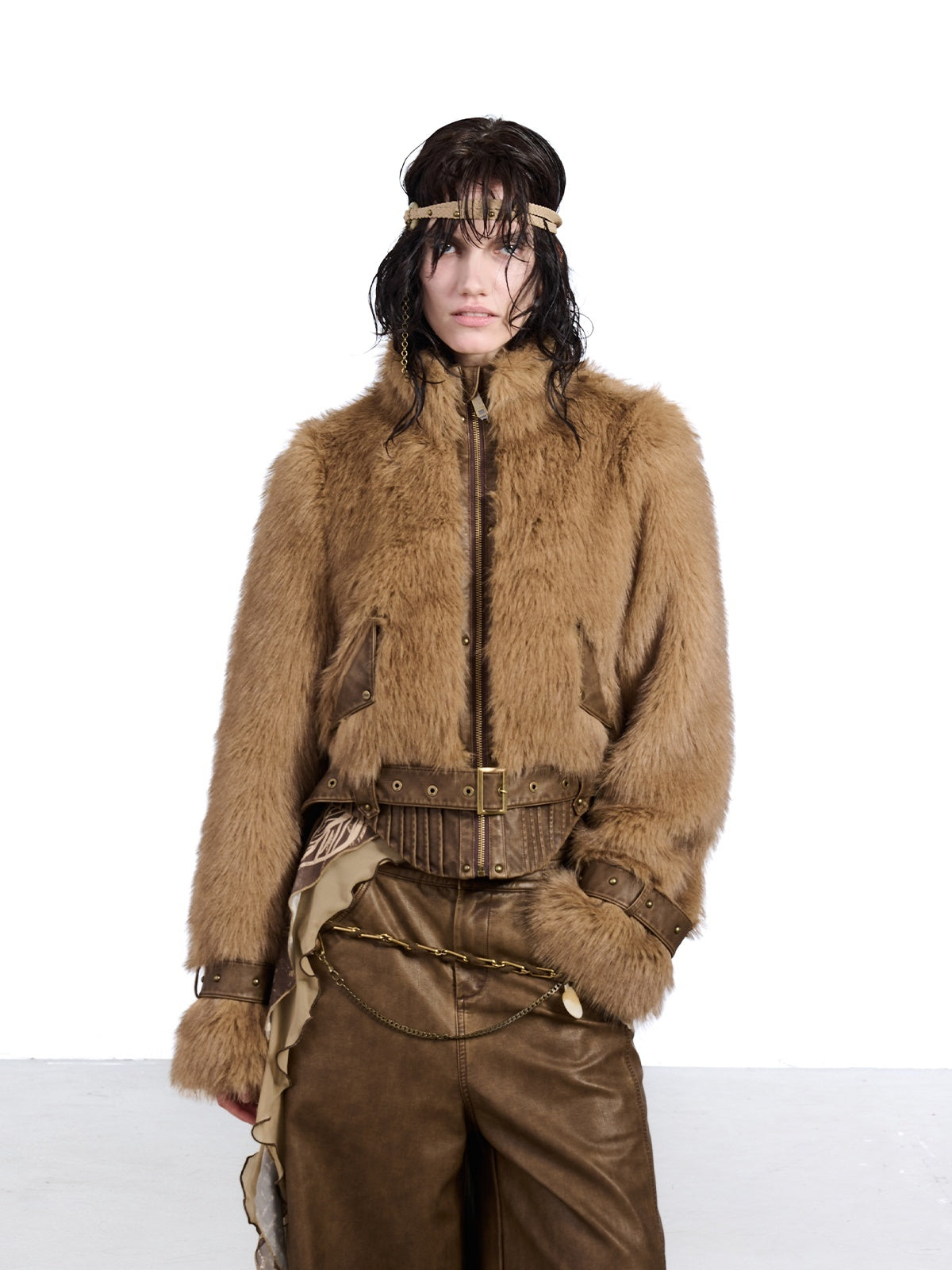 NORTH_NODE_Fluffy_Spliced_Layered_Zipper_Women&