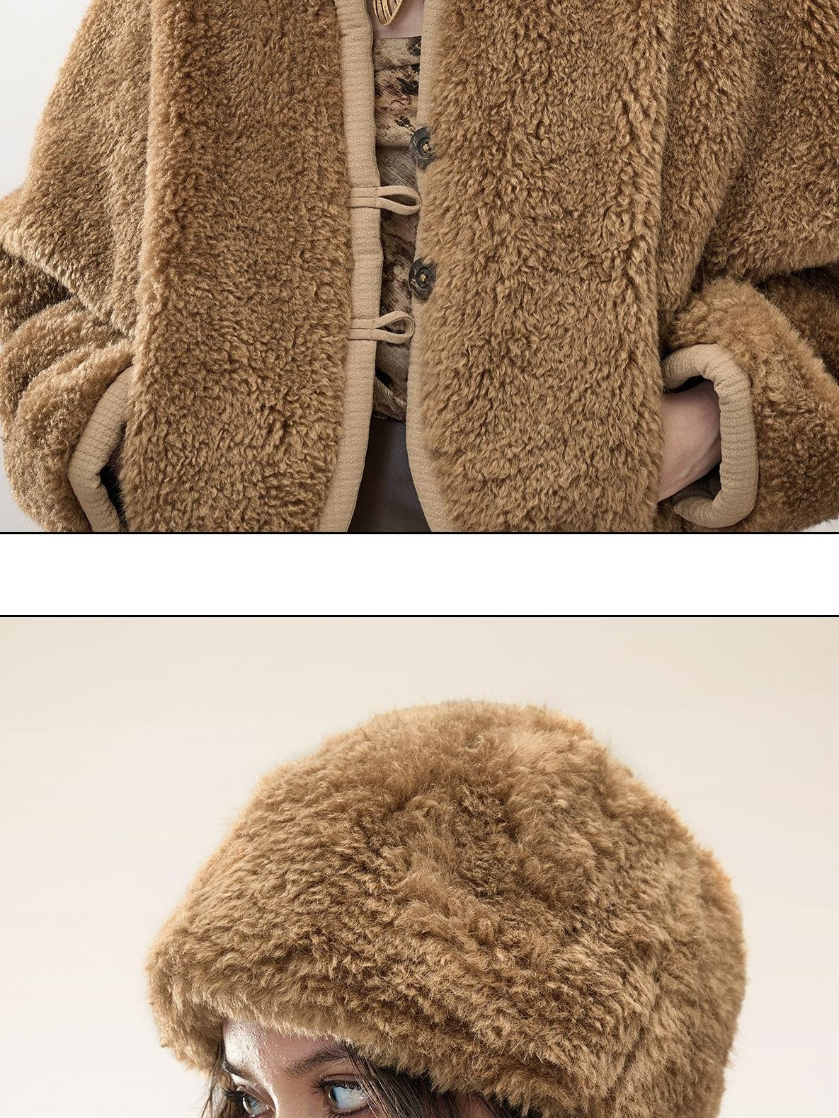 NORTH NODE Foldable Solid Plush Round Top Women&