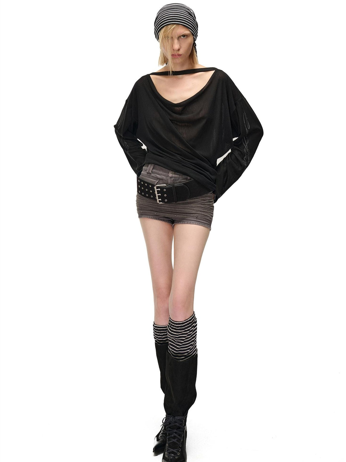 NORTH NODE Henna Totem Patchwork Print Crewneck Women&
