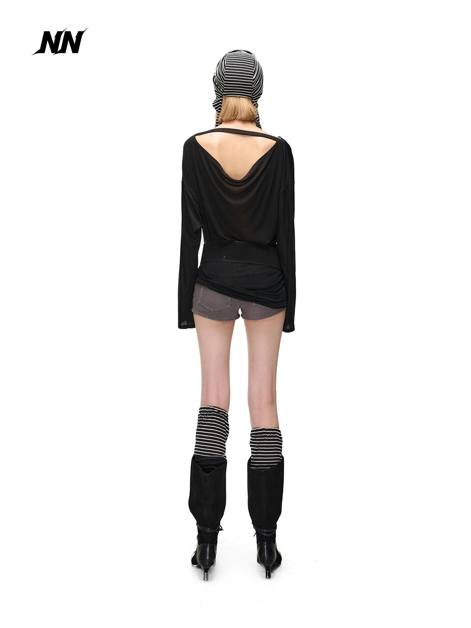NORTH NODE Henna Totem Patchwork Print Crewneck Women&