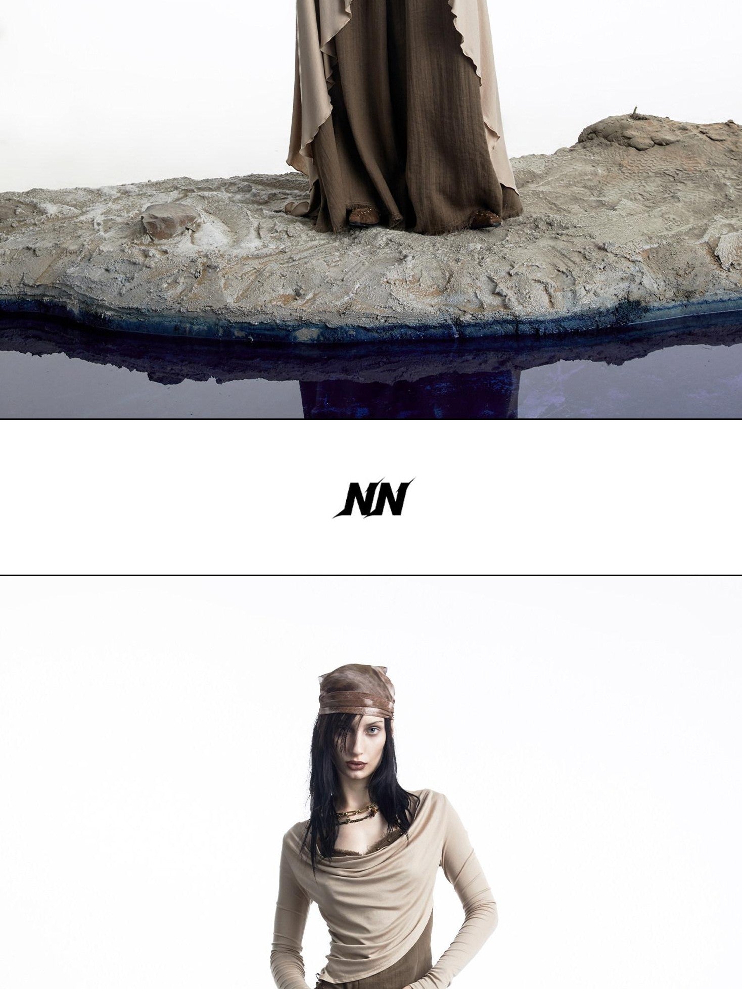 NORTH NODE Layered Patchwork Ruffle Knit Women&