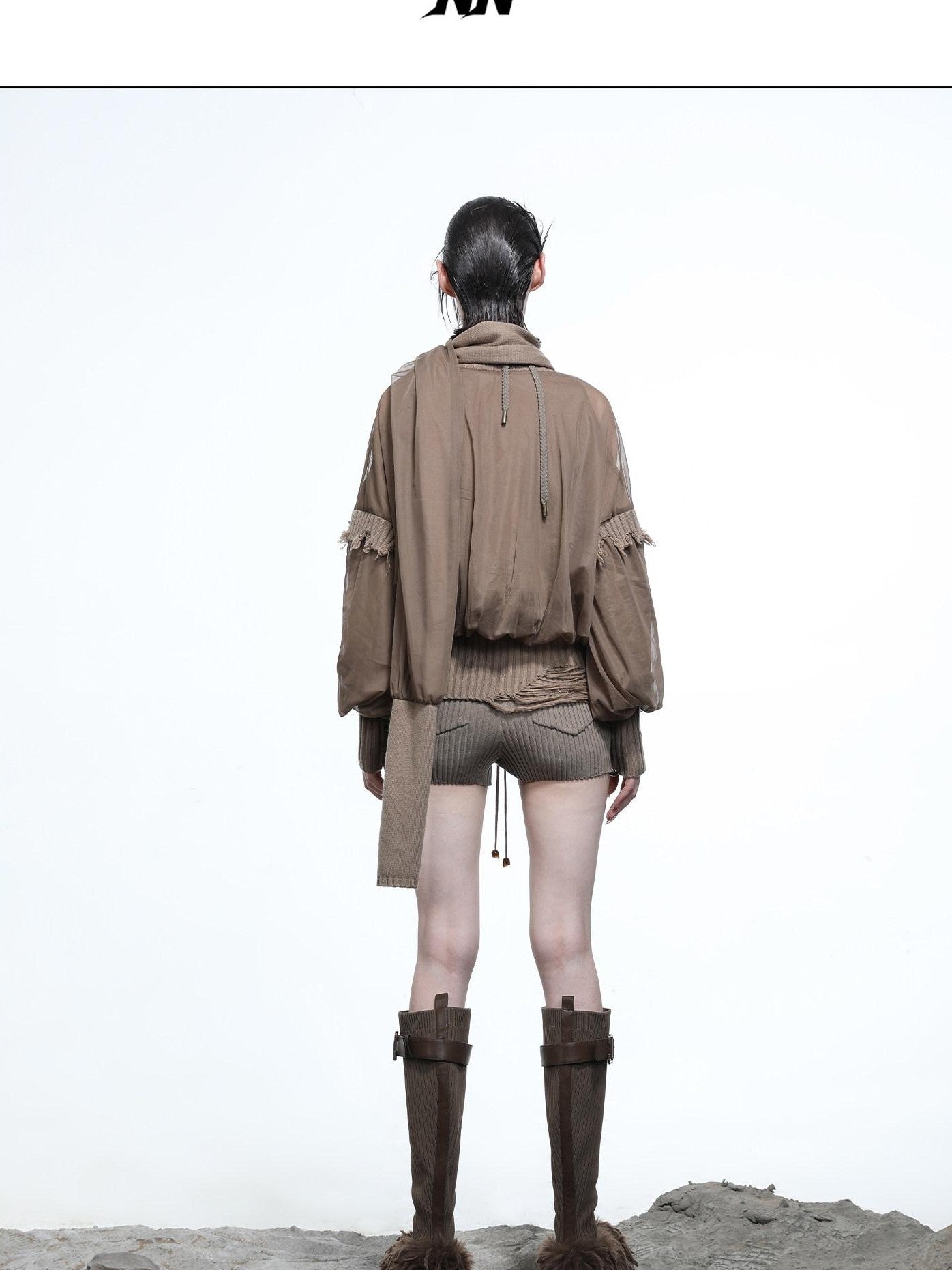 NORTH NODE Mesh Panel Cropped Women&
