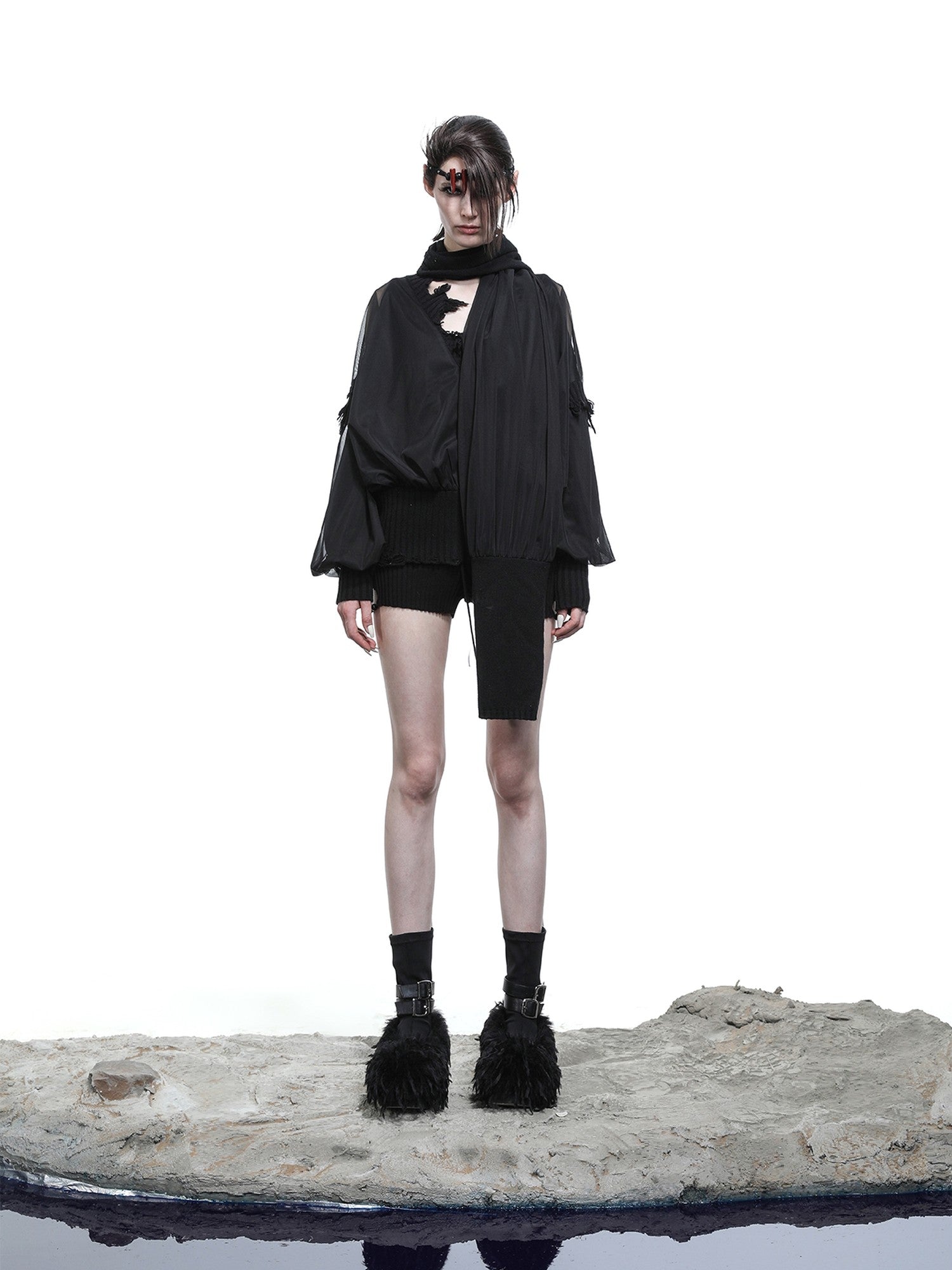 NORTH NODE Mesh Panel Cropped Women&