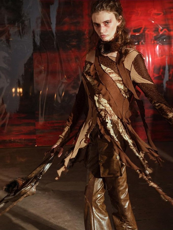 NORTH NODE Multi Fabric Patchwork Wasteland Women&