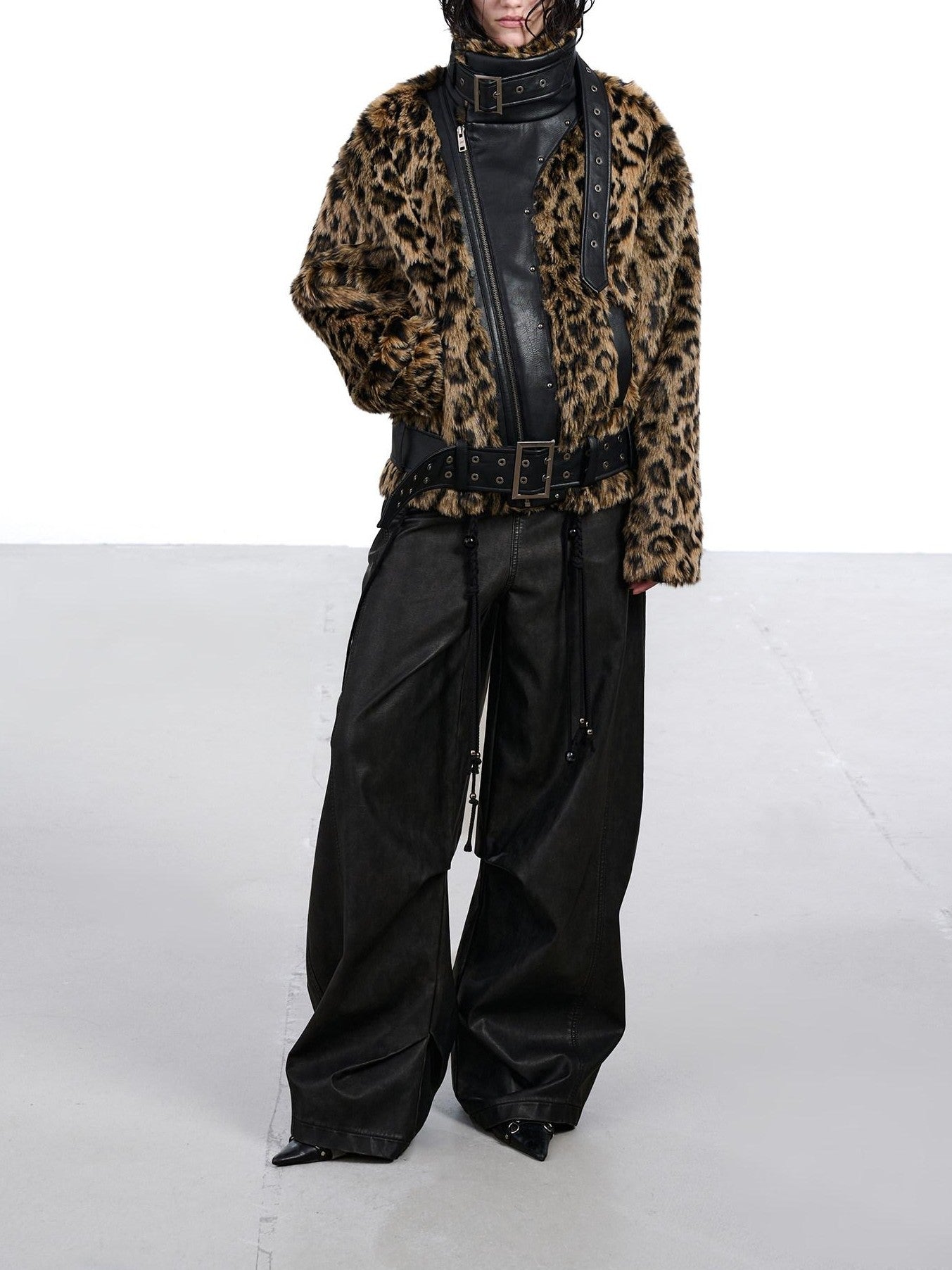 NORTH NODE Patchwork Leopard Print Women&