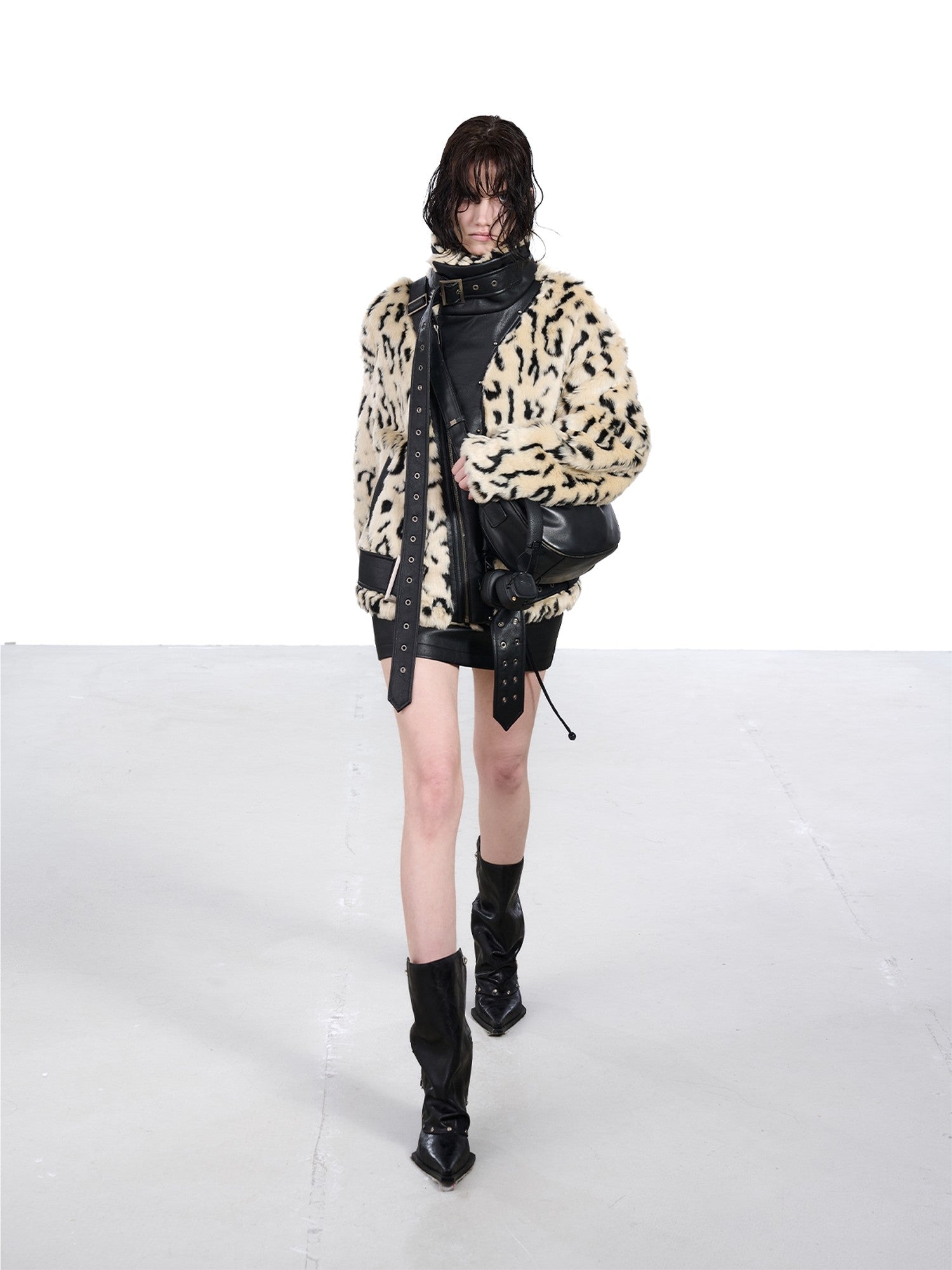 NORTH NODE Patchwork Leopard Print Women&