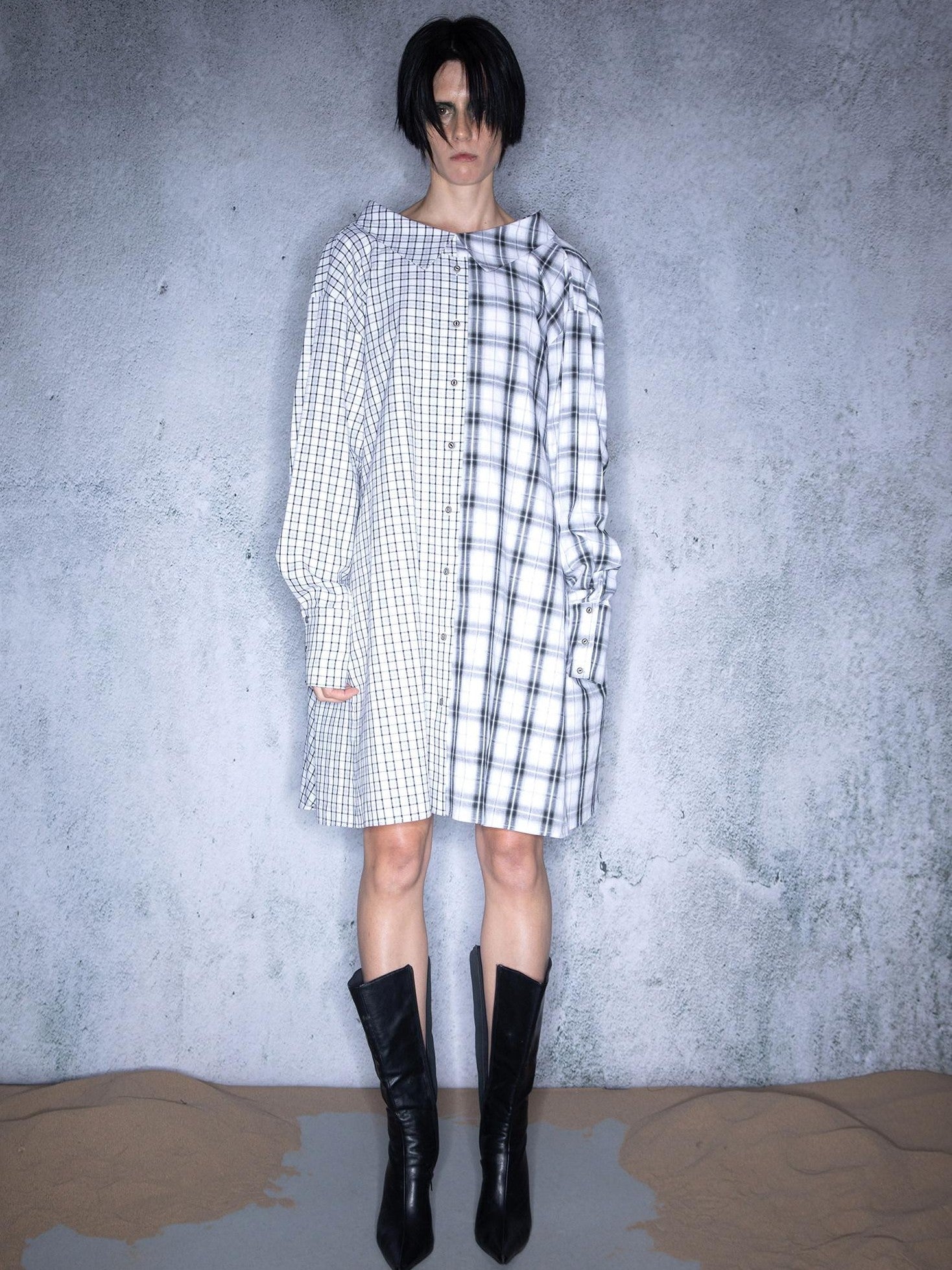 NORTH NODE Plaid Splice Patchwork Multiway Convertible Women&