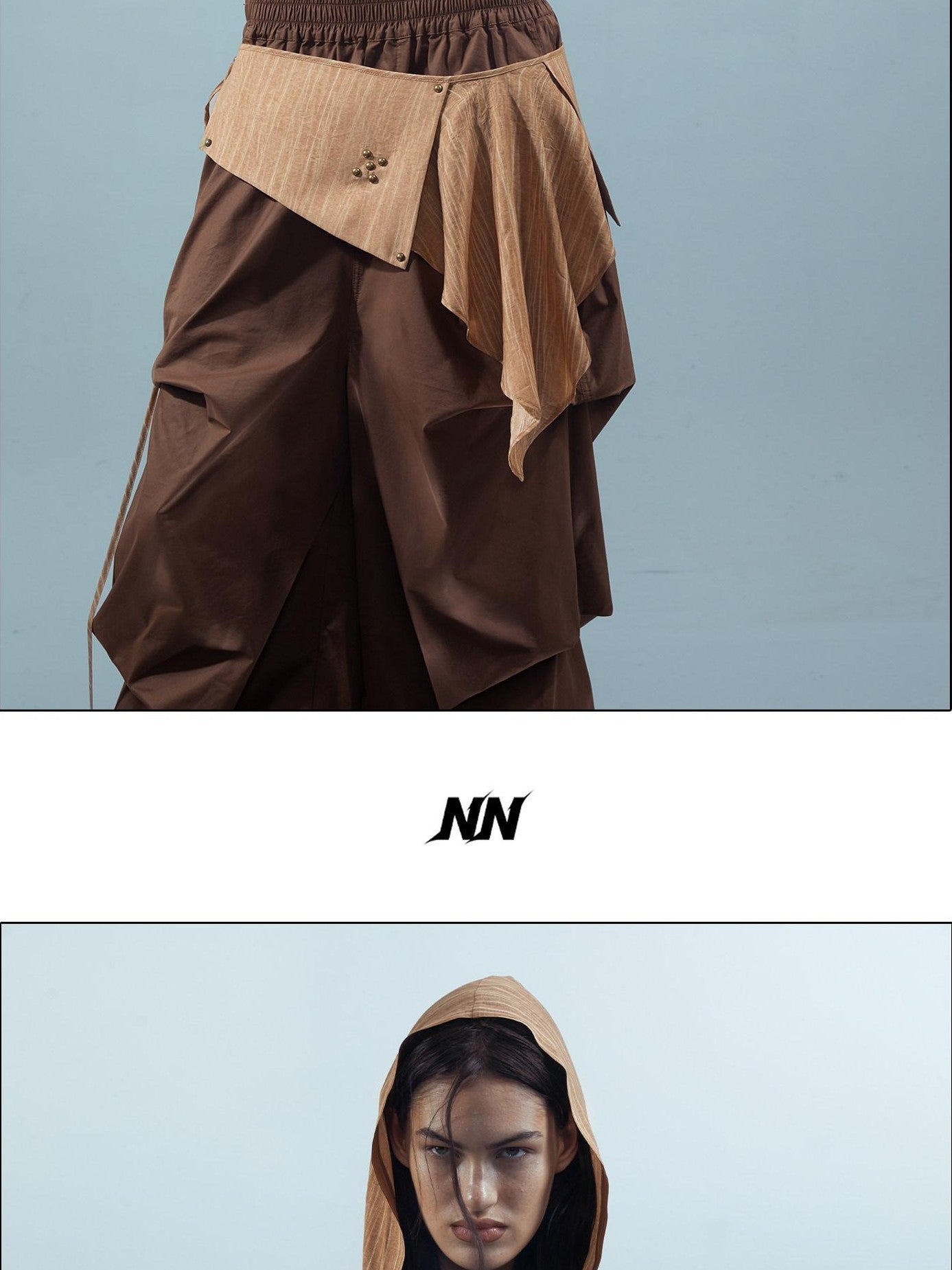 NORTH NODE Pleated Paratrooper Cargo Style Loose Fit Women&