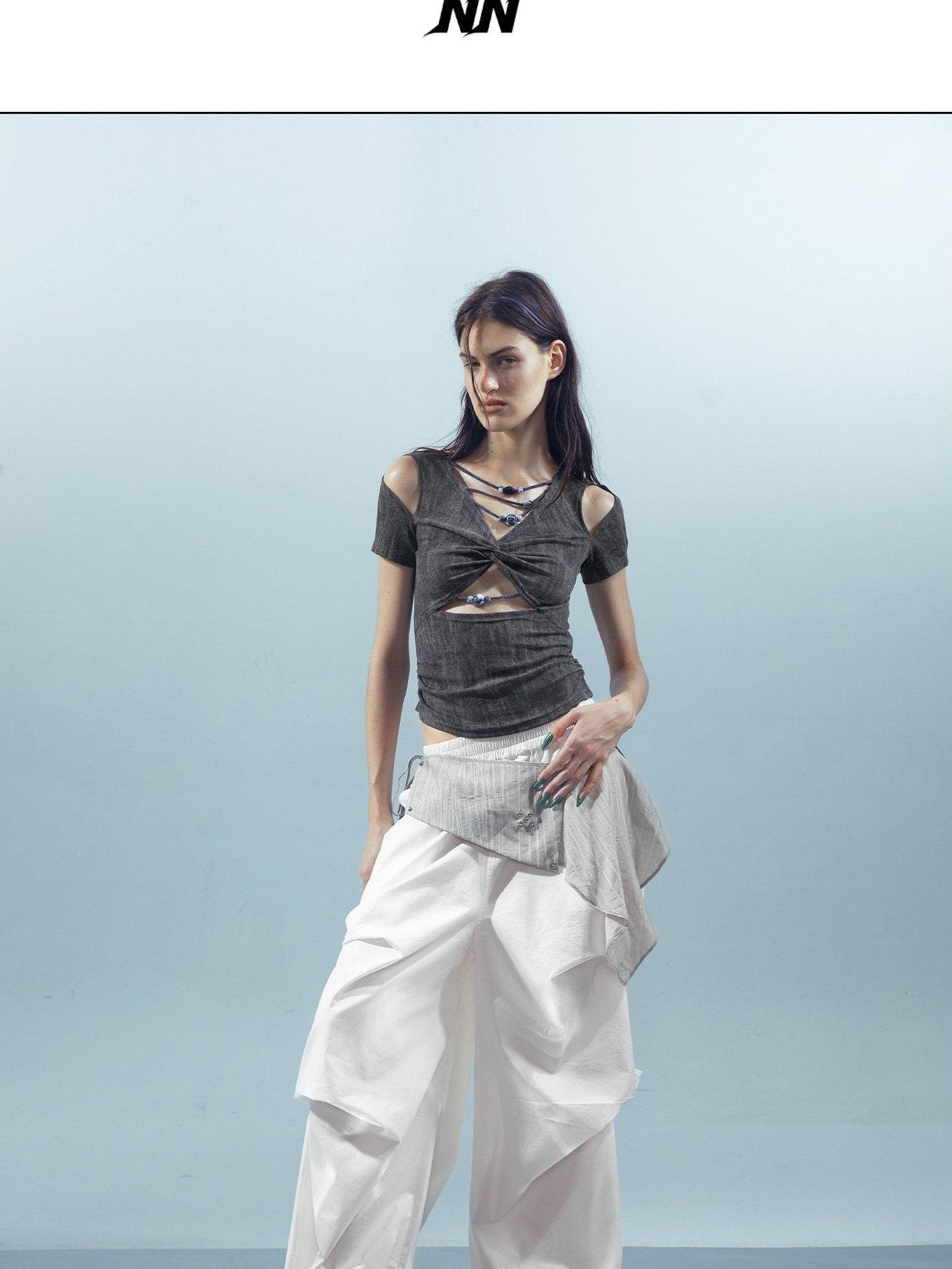 NORTH NODE Pleated Paratrooper Cargo Style Loose Fit Women&