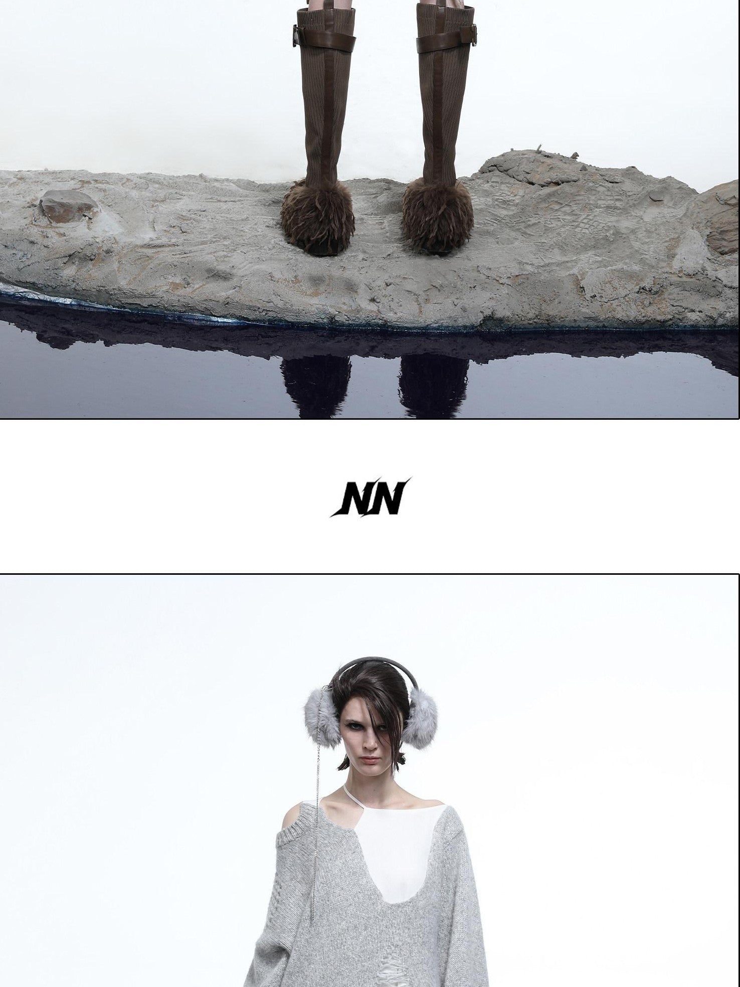 NORTH NODE Ring Shoulder Asymmetric Distressed Women&