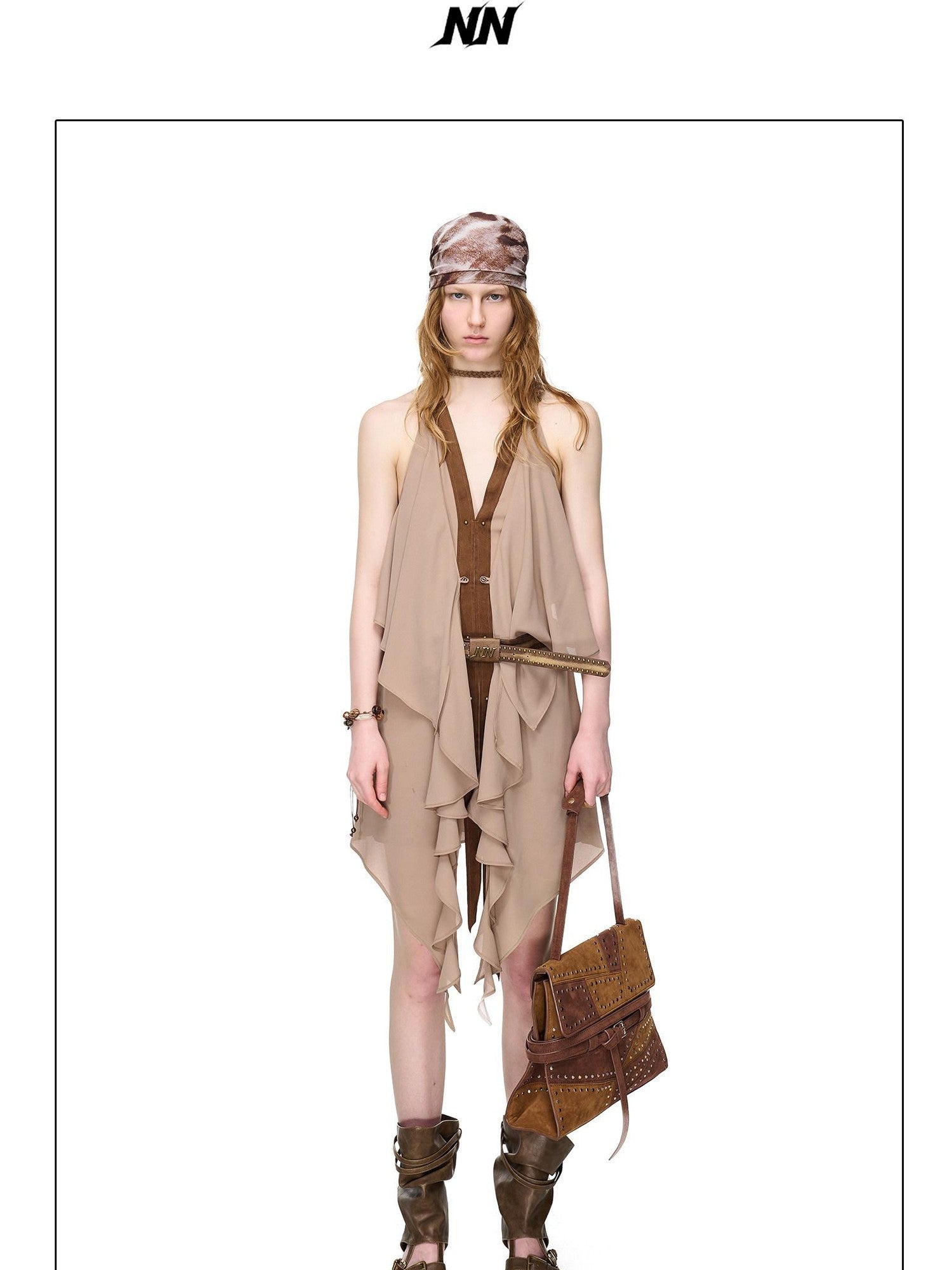 NORTH NODE Romantic Boho Ruffled Asymmetric Women&