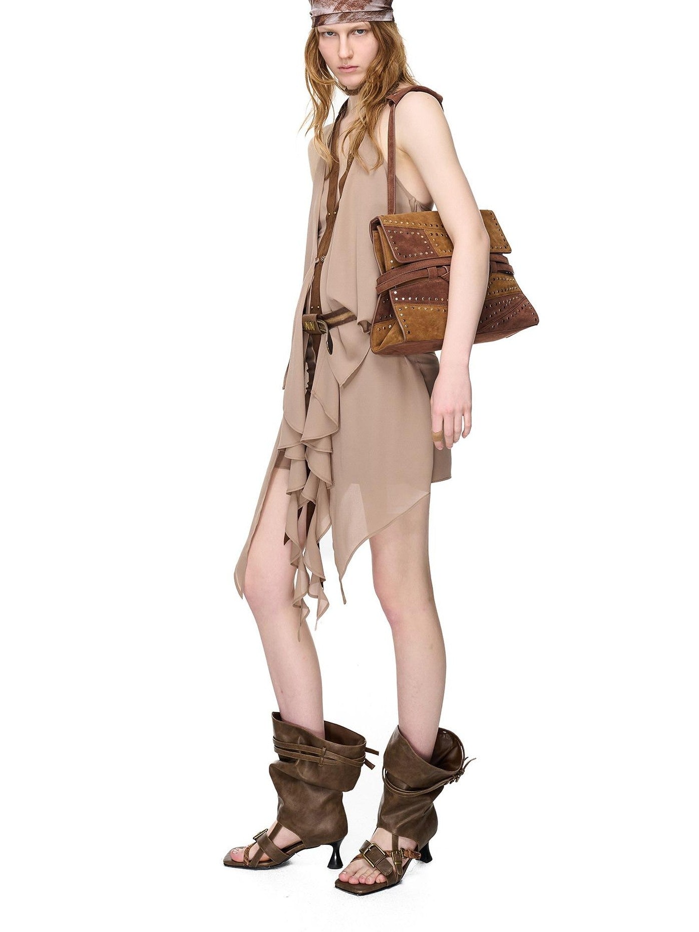 NORTH NODE Romantic Boho Ruffled Asymmetric Women&