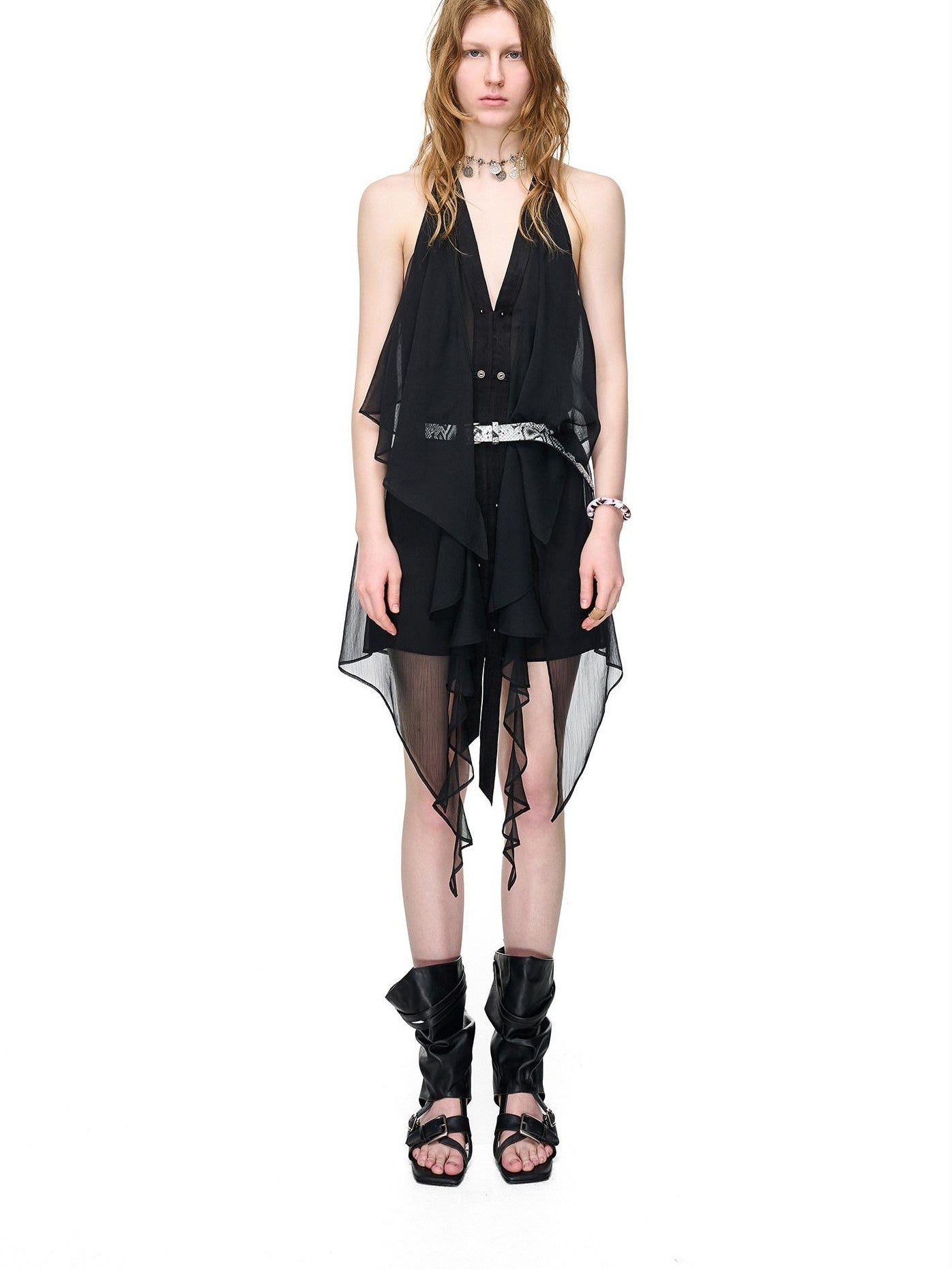 NORTH NODE Romantic Boho Ruffled Asymmetric Women&