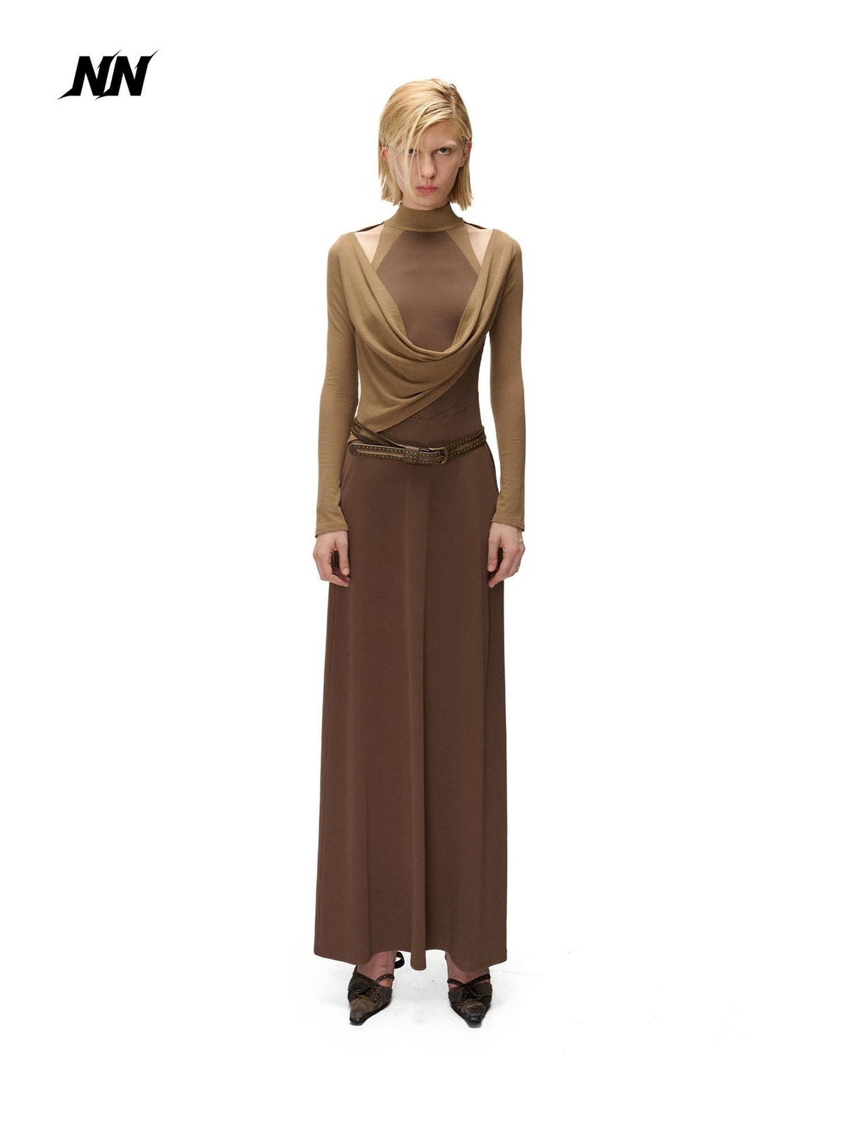NORTH NODE Ruched Spliced High Stretch Slim Fit Women&