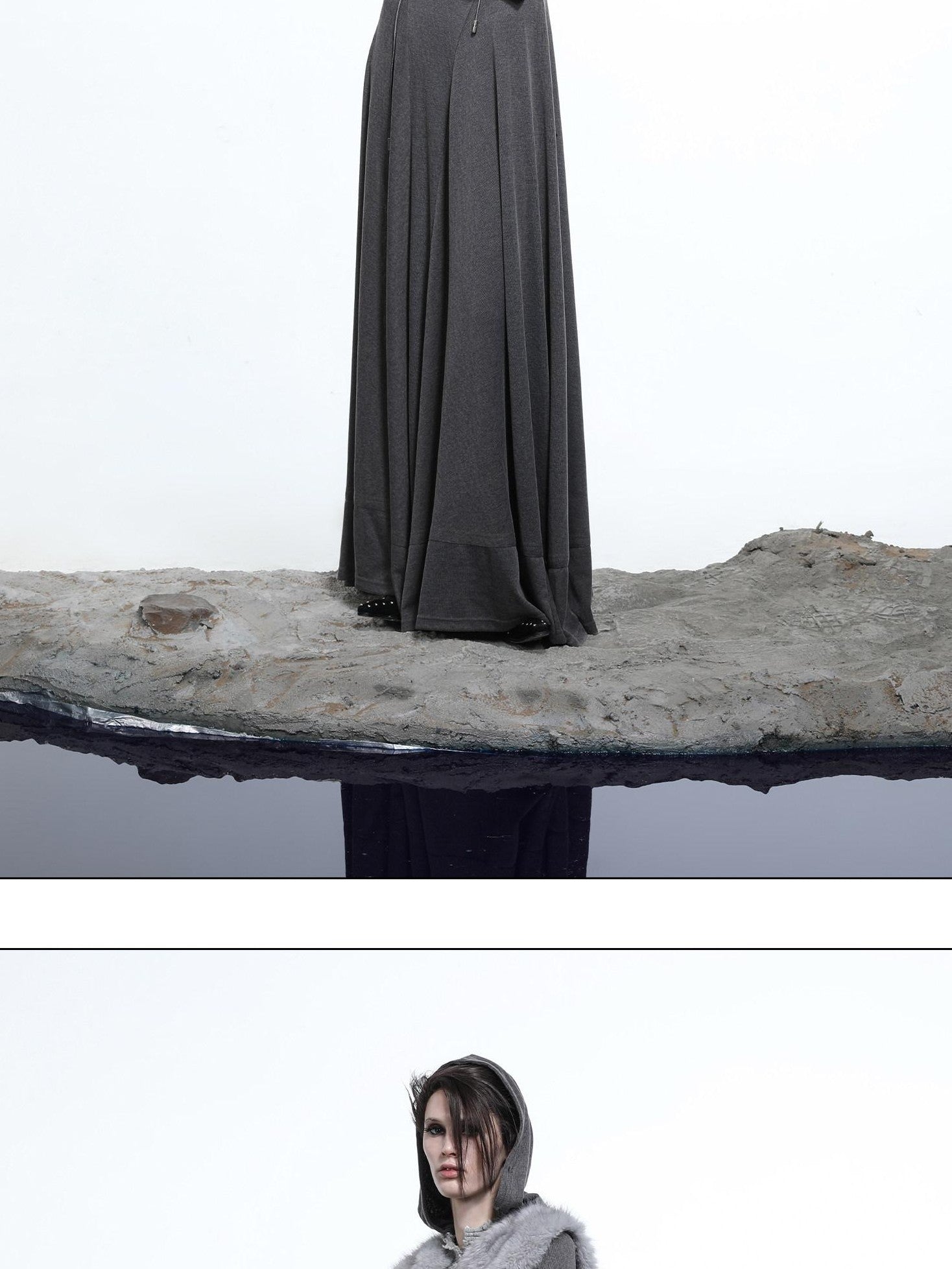 NORTH NODE Shaggy Knitted Patchwork Layered Women&
