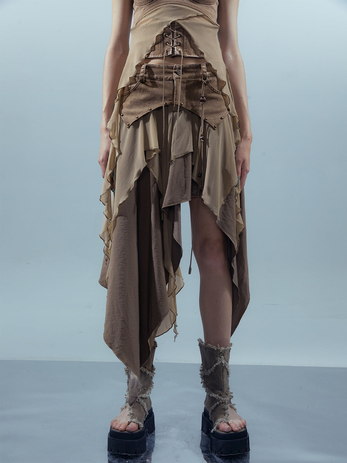 NORTH_NODE_Sheer_Layered_Patchwork_Asymmetric_Women&