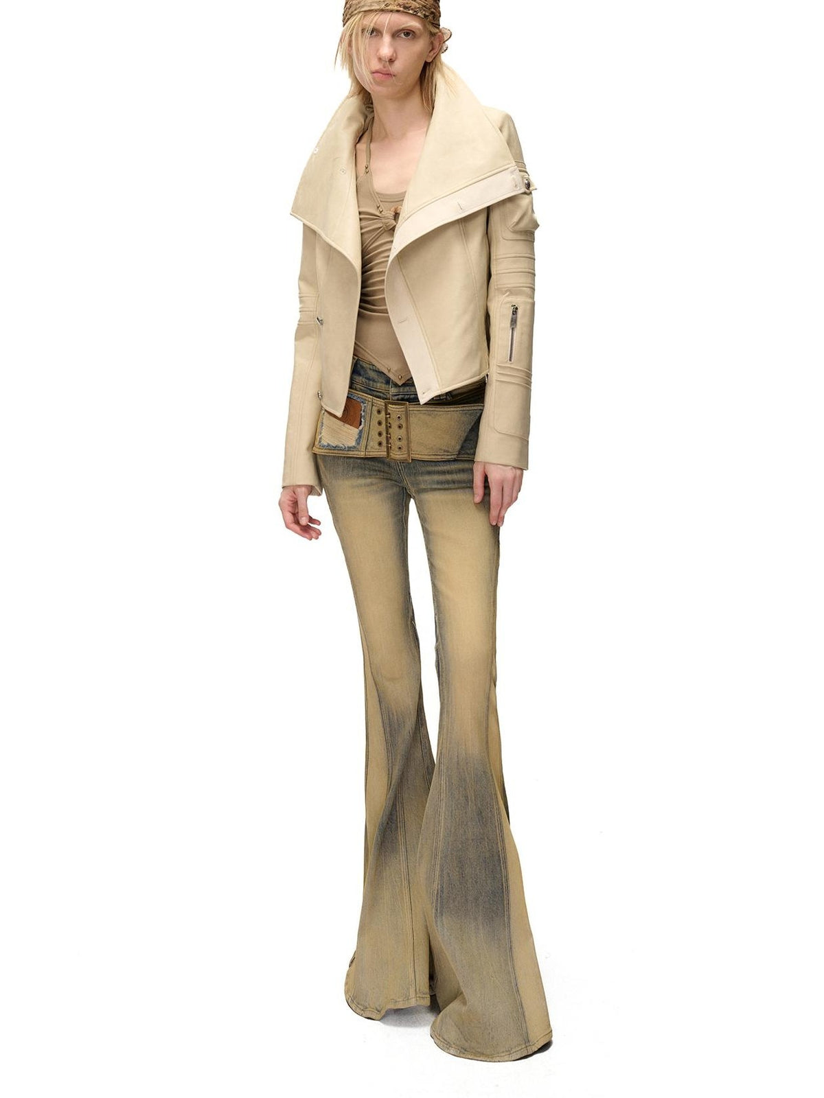 NORTH NODE Slim Fit Spliced Utility Cropped Women&