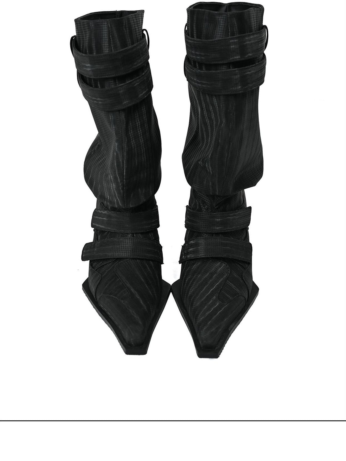 NORTH NODE Slouchy Pointed Toe Wedge Heel Belt Buckle Women&