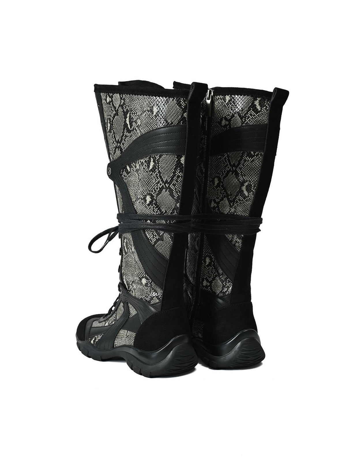 NORTH NODE Spliced Print Patchwork Pointed Toe Women&