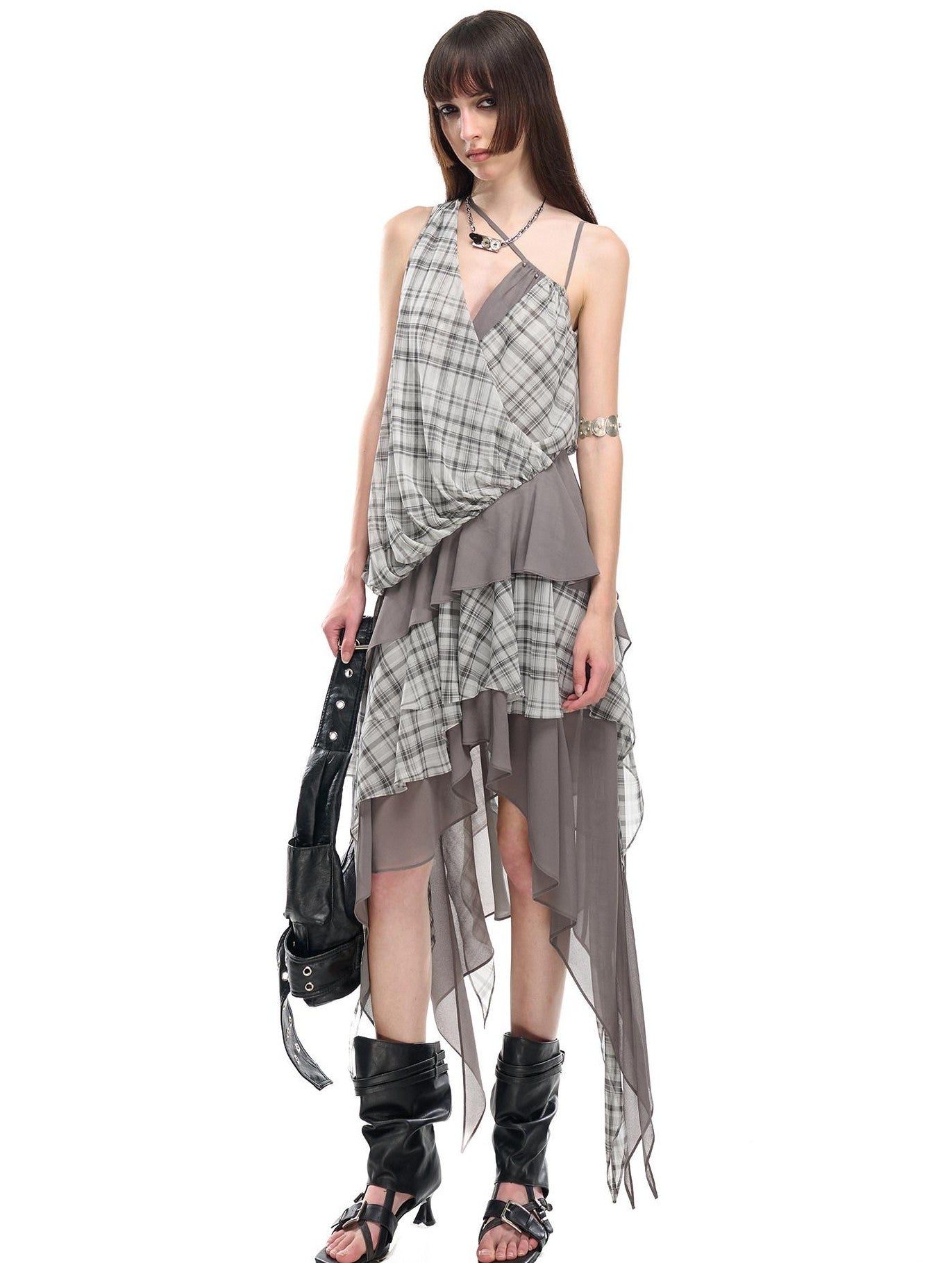 NORTH NODE Spliced Printed Asymmetrical Women&