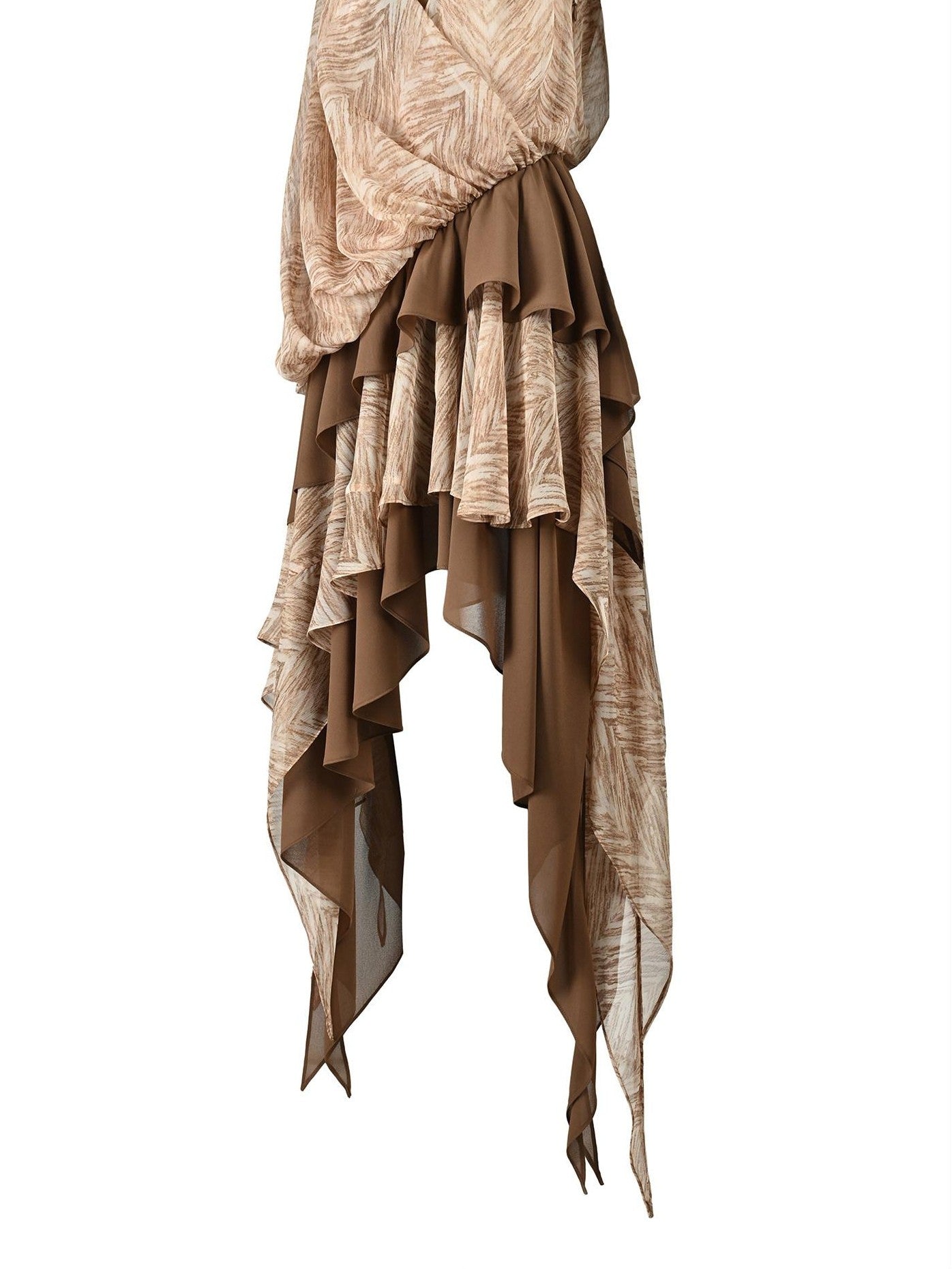 NORTH NODE Spliced Printed Asymmetrical Women&