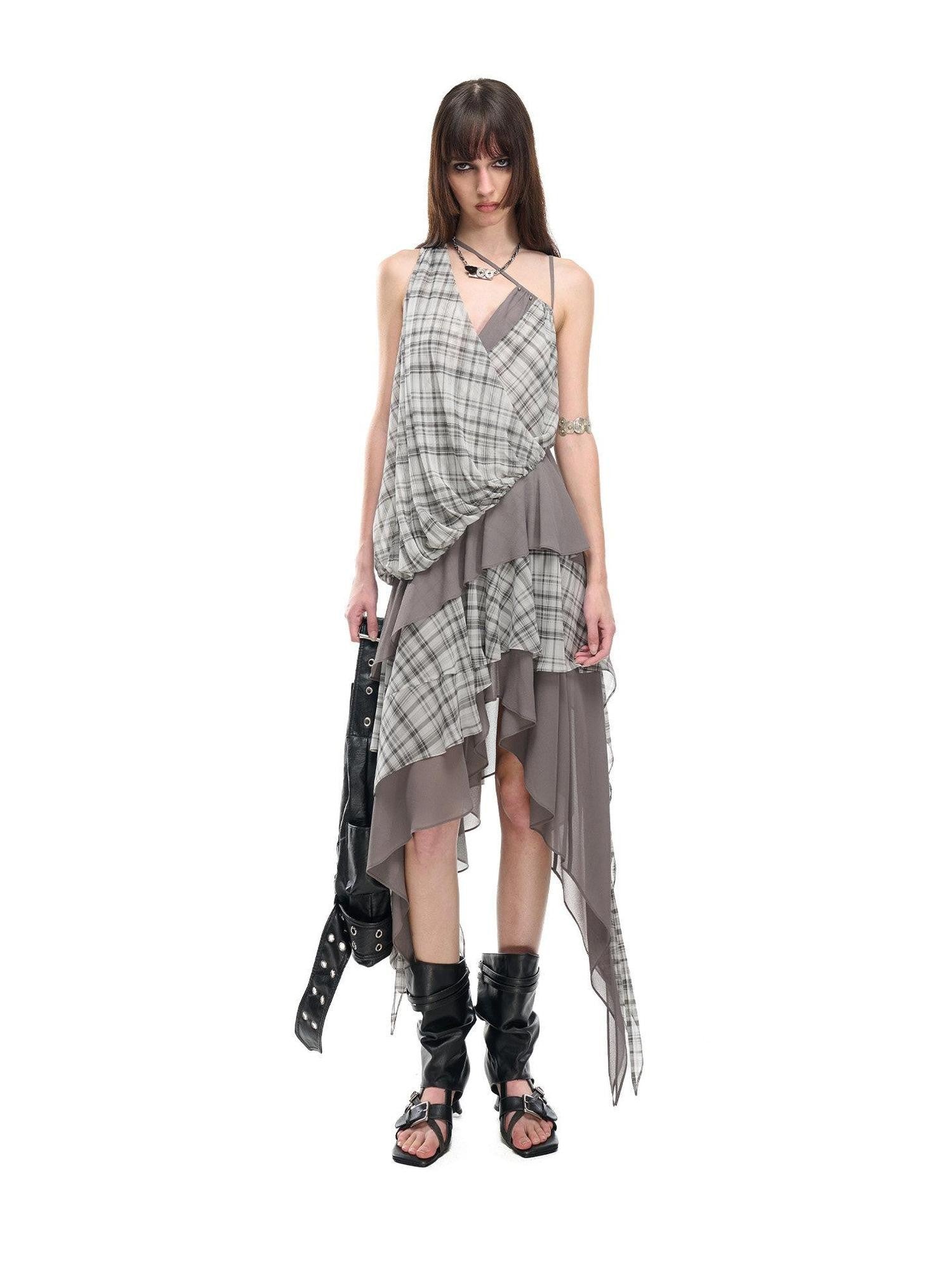 NORTH NODE Spliced Printed Asymmetrical Women&