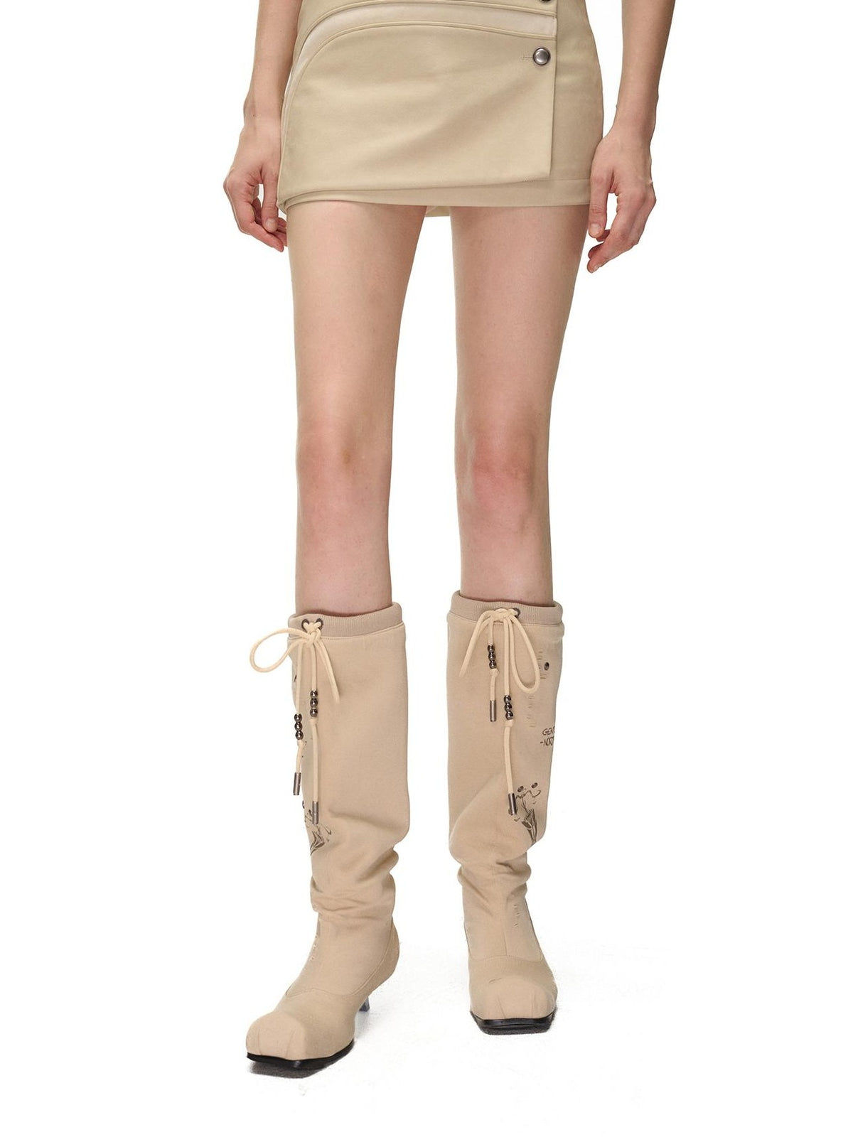 NORTH NODE Spliced Pu A Line Bodycon Women&