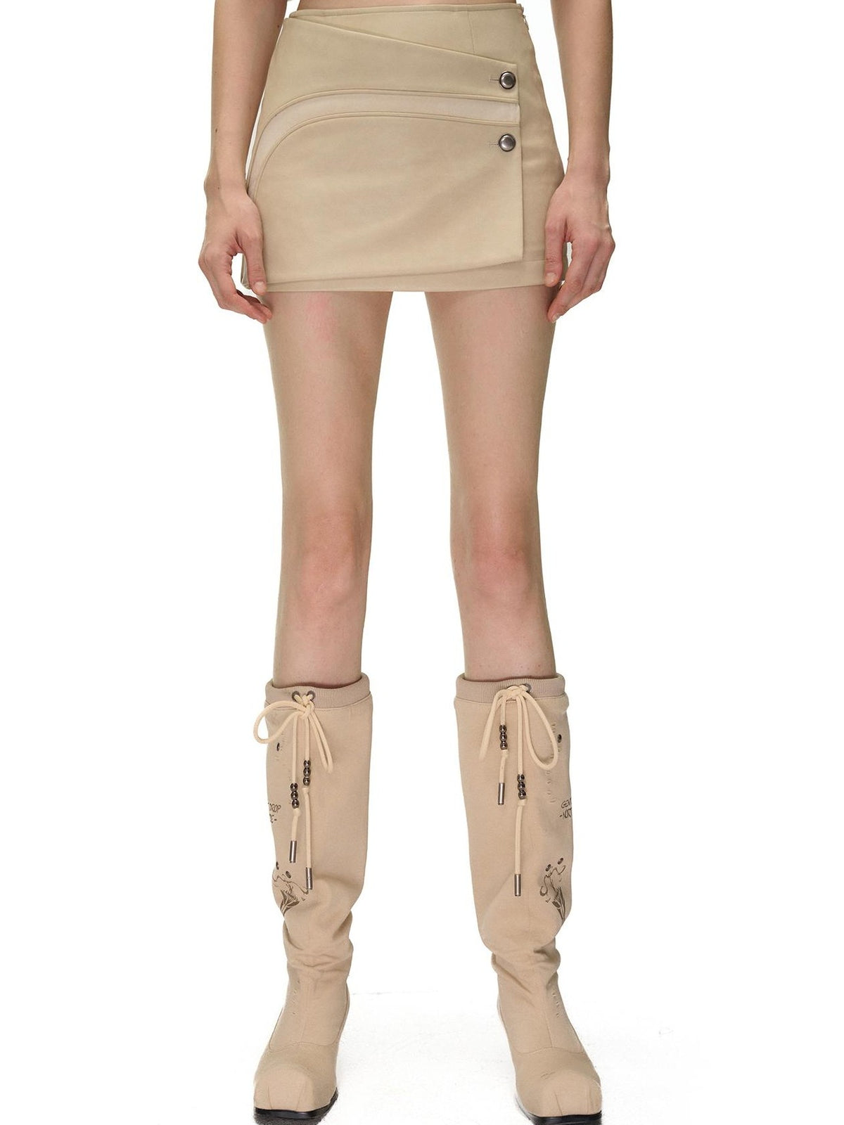 NORTH NODE Spliced Pu A Line Bodycon Women&