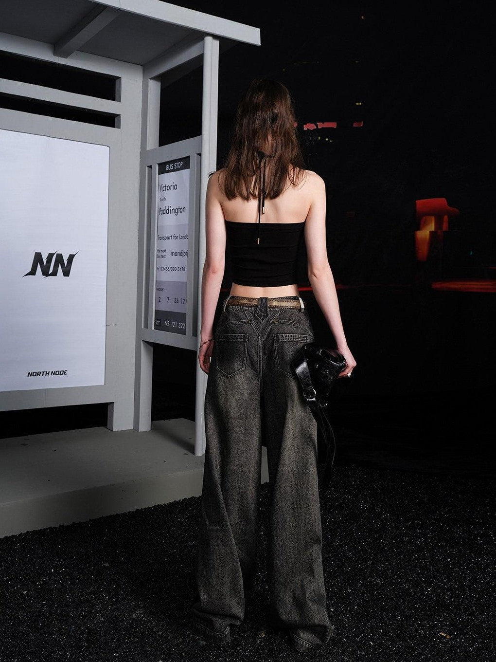 NORTH NODE Street Washed Ripped Distressed Women&