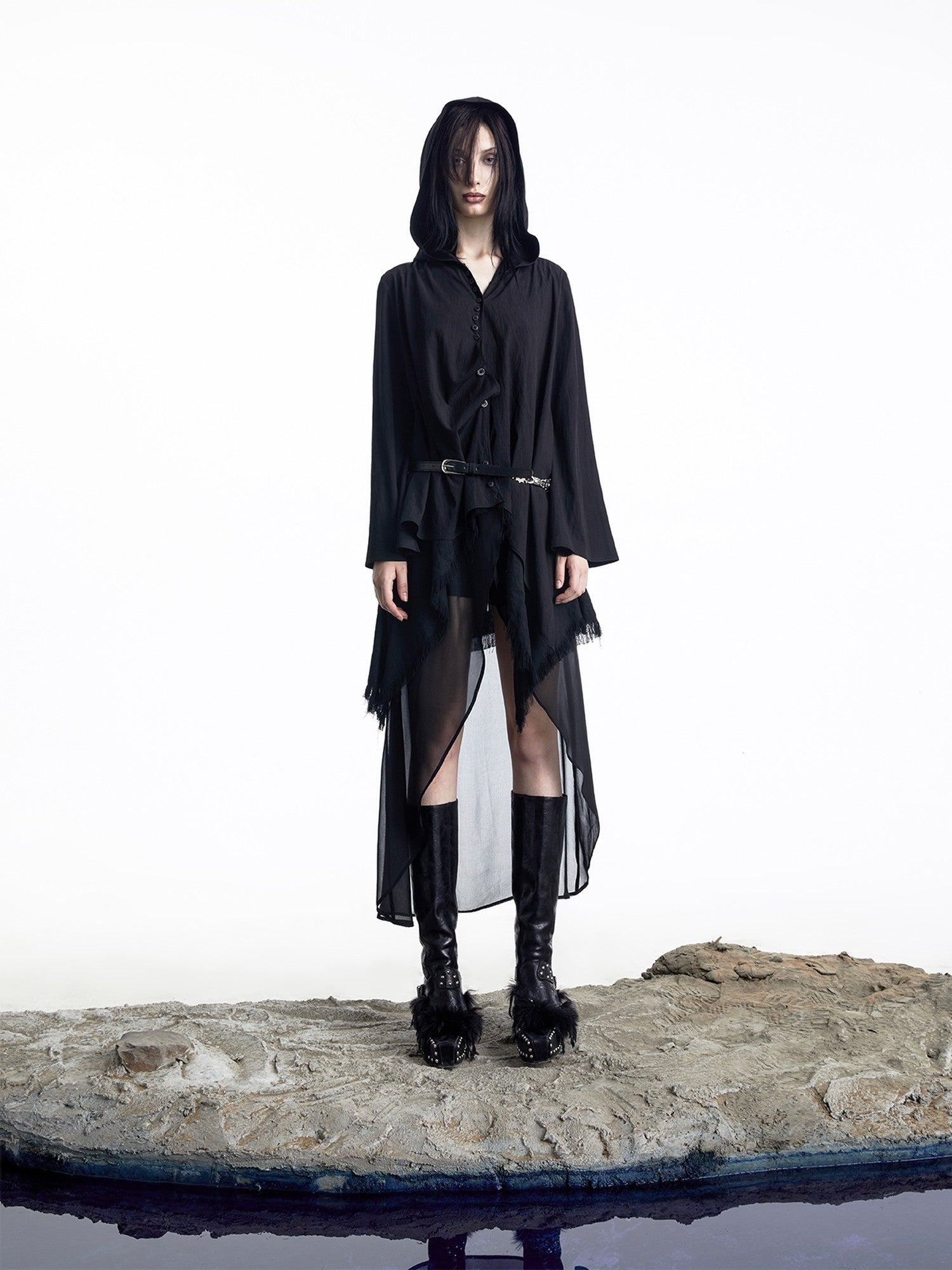 NORTH NODE Urban Nomad Patchwork Hooded Women&