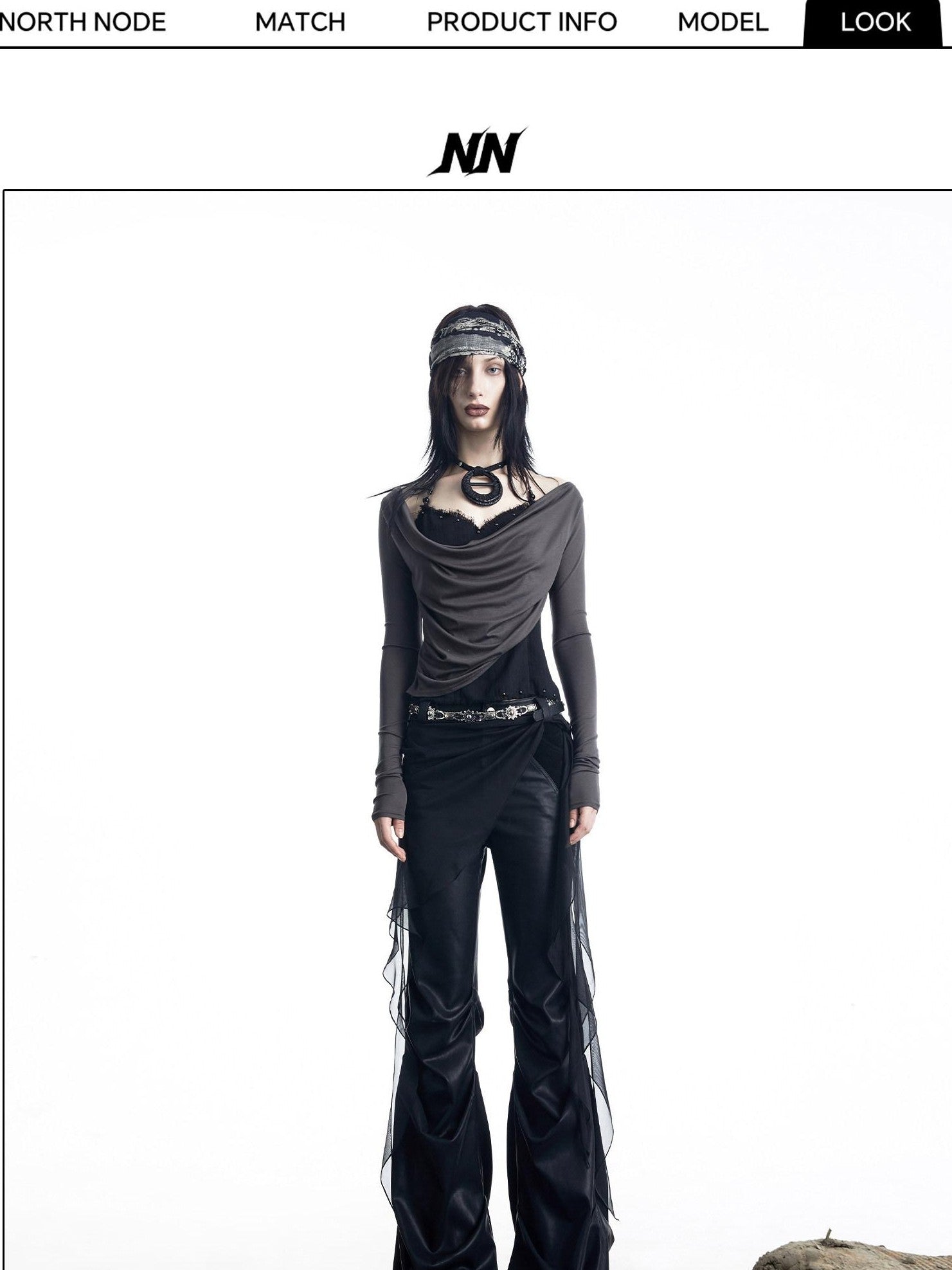NORTH NODE Urban Nomad Pleated Slim Micro Flare Women&