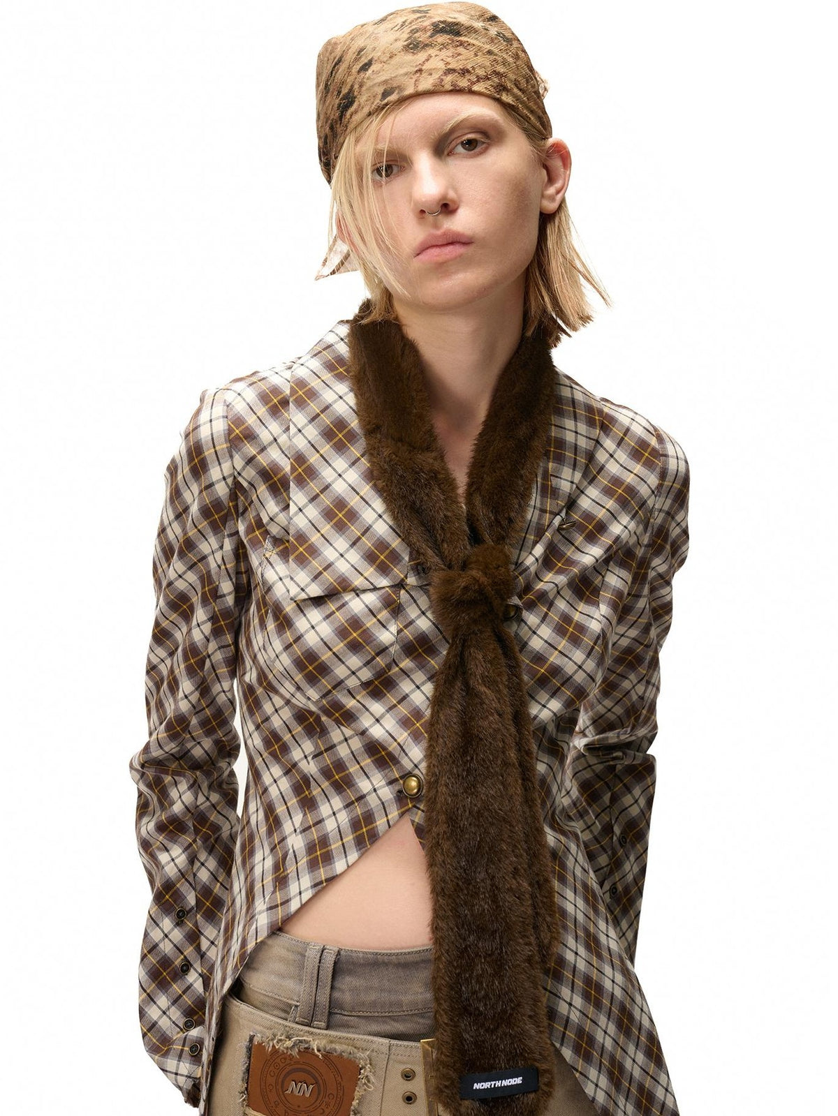 NORTH NODE Vintage Faux Fur Leopard Women&