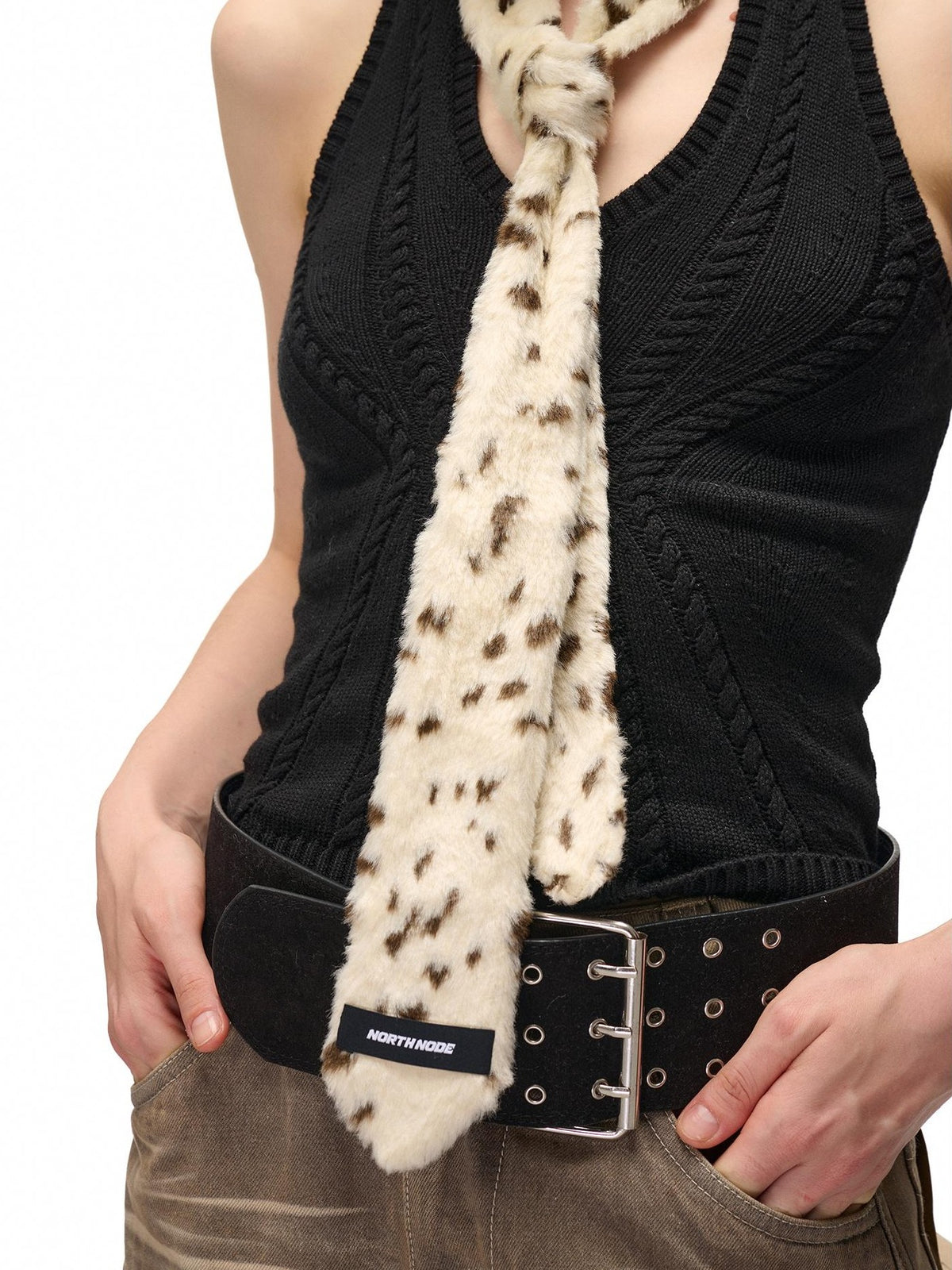 NORTH NODE Vintage Faux Fur Leopard Women&