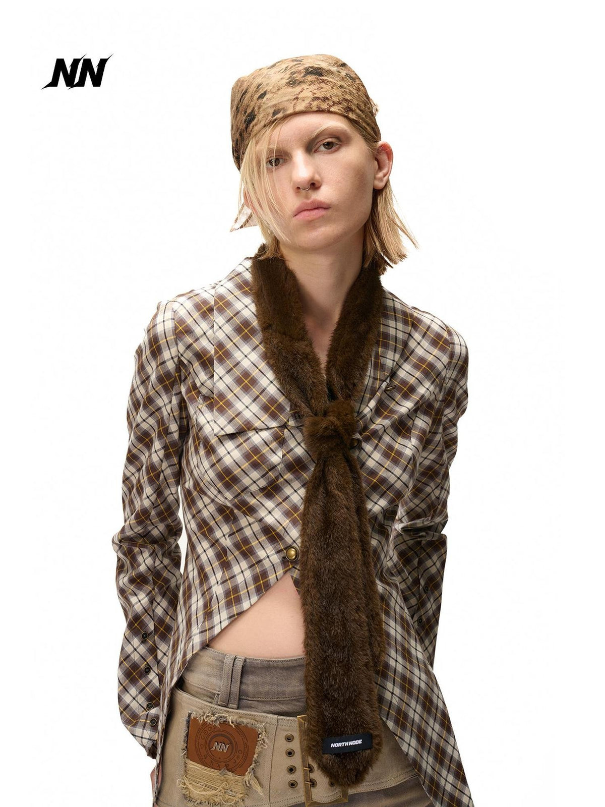 NORTH NODE Vintage Faux Fur Leopard Women&