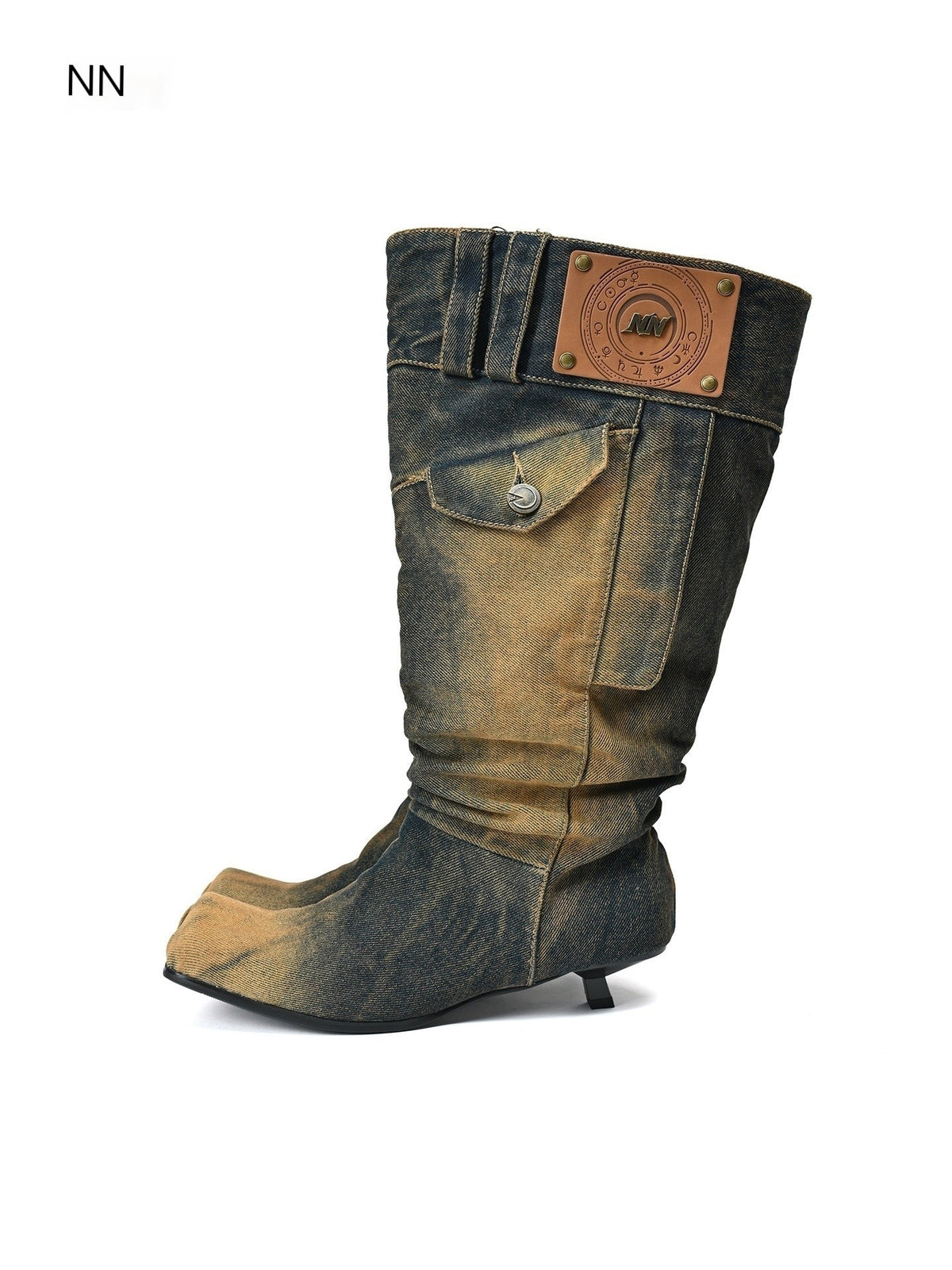 NORTH_NODE_Washed_Distressed_Denim_Slip_On_Low_Heel_Women&