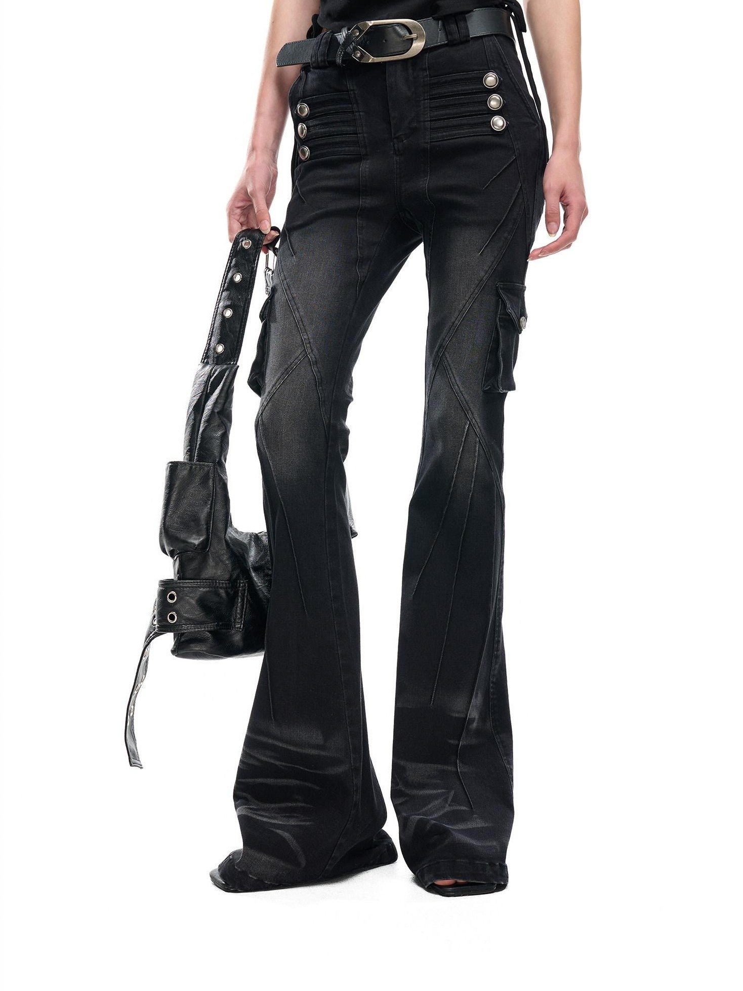 NORTH NODE Washed Pleated Deconstructed Utility Women&