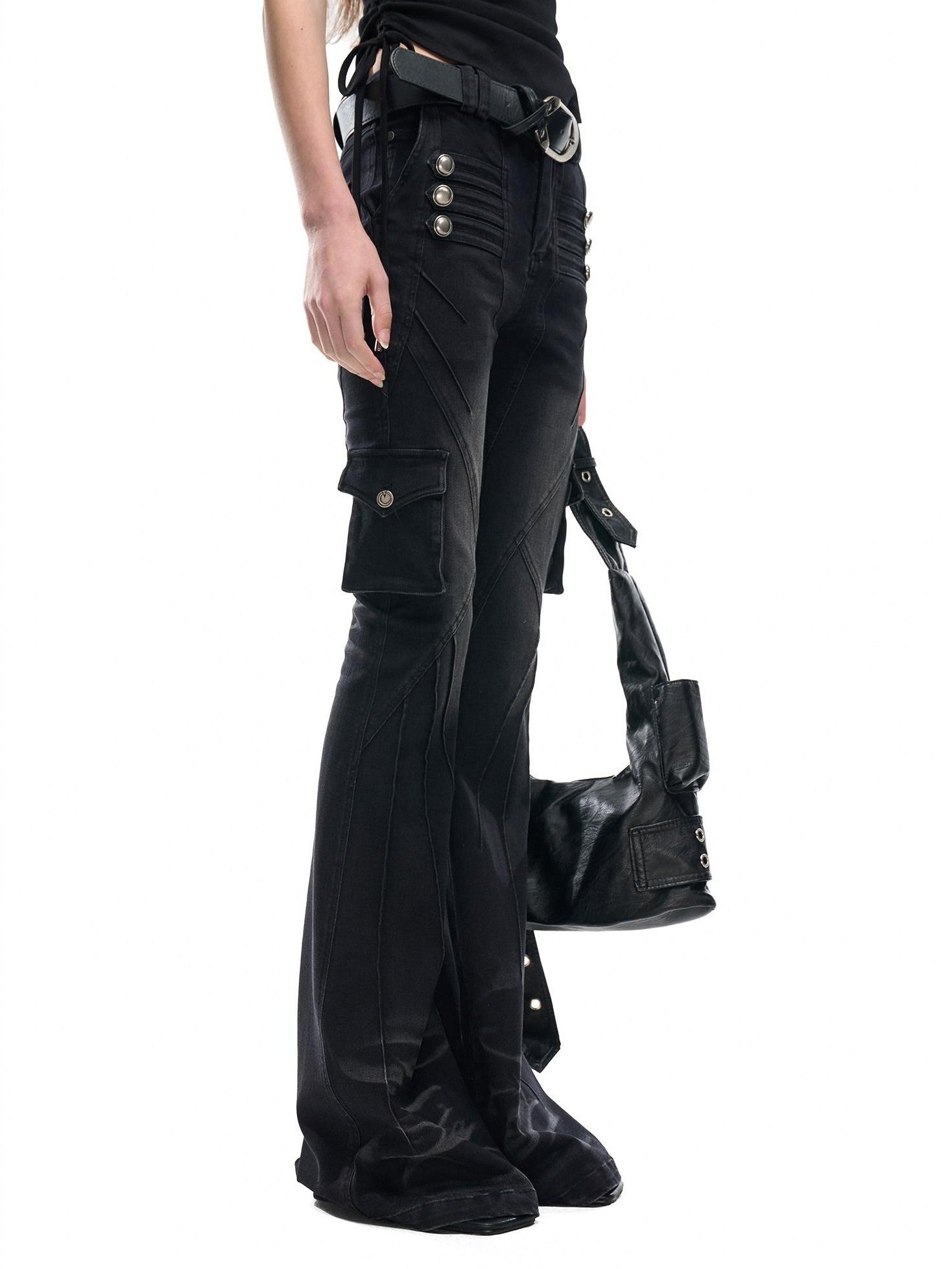 NORTH NODE Washed Pleated Deconstructed Utility Women&
