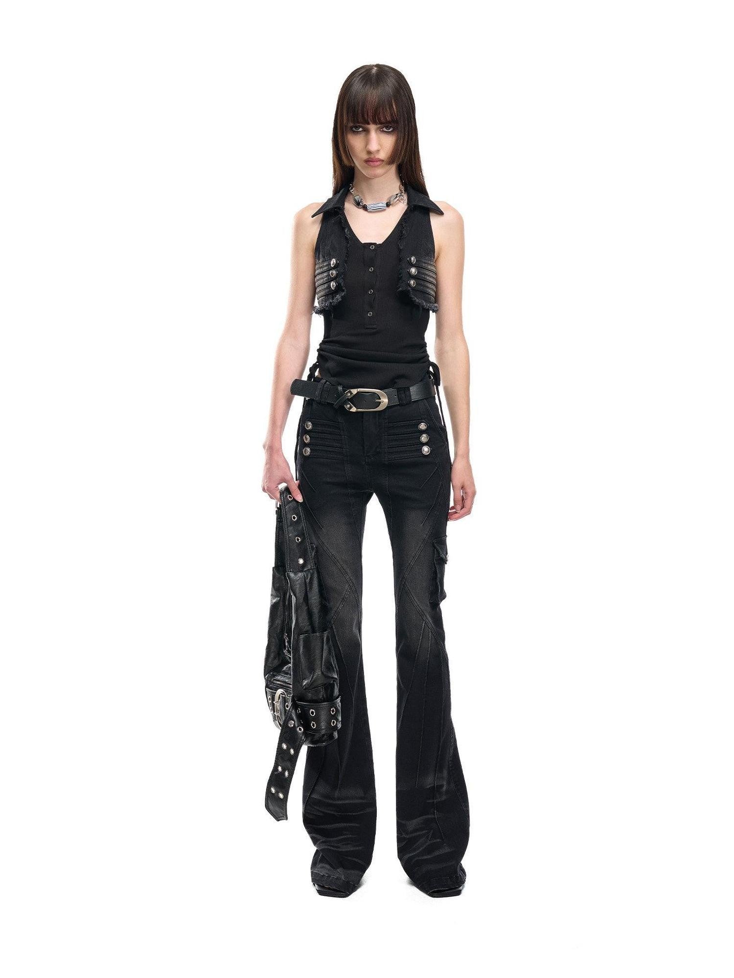 NORTH NODE Washed Pleated Deconstructed Utility Women&