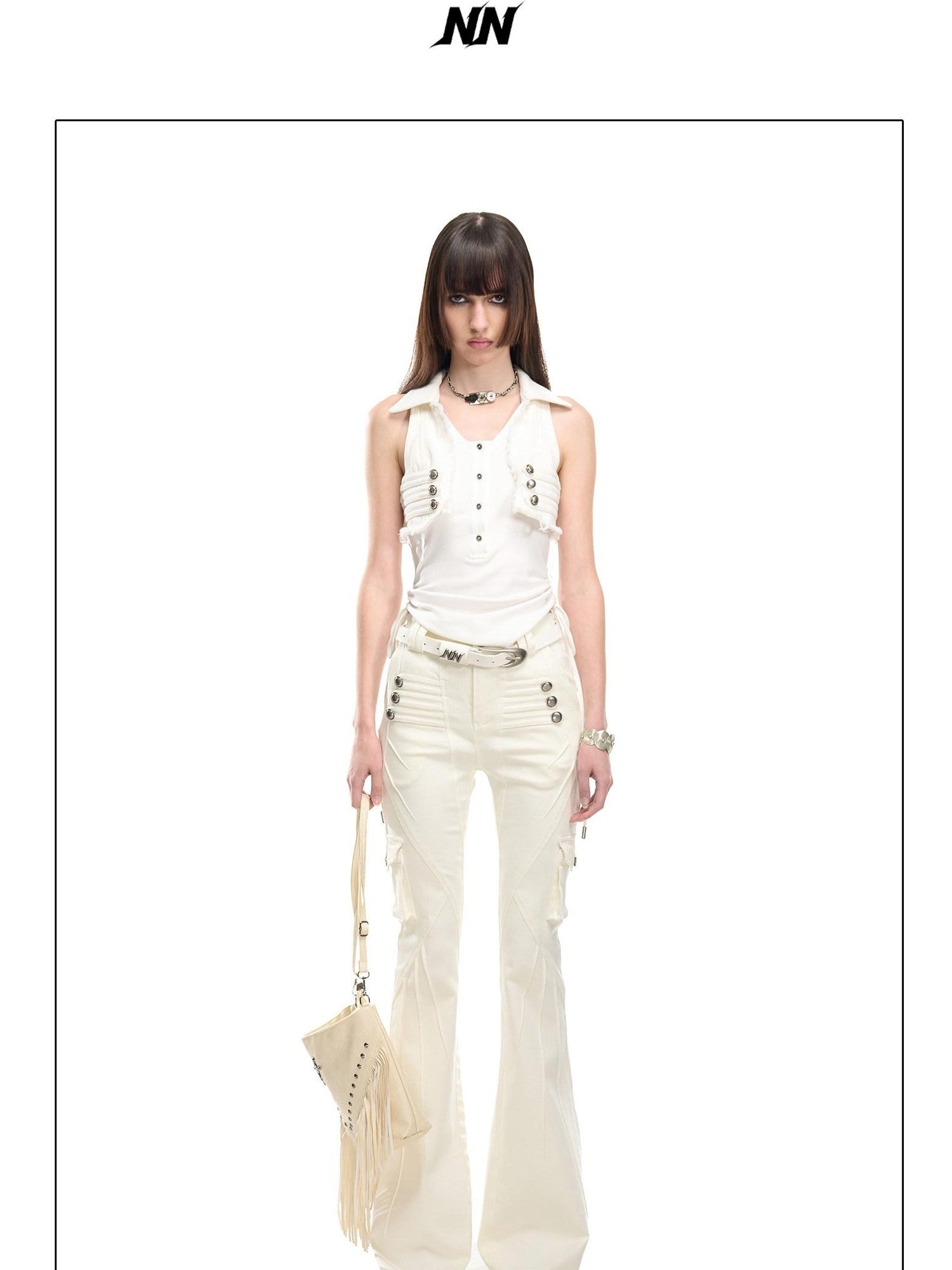 NORTH NODE Washed Pleated Deconstructed Utility Women&
