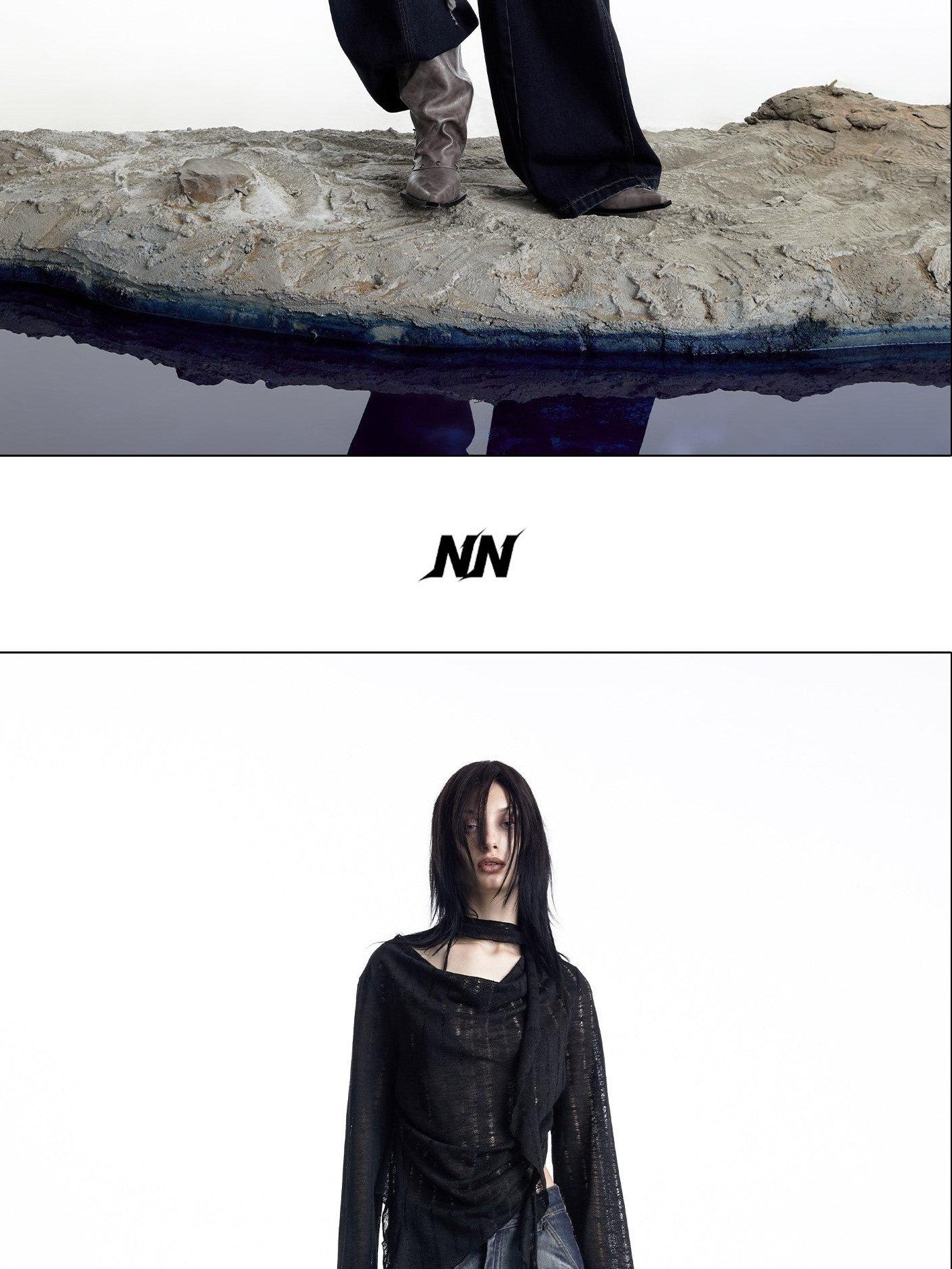 NORTH NODE Wasteland Asymmetric Lotus Ruffle Women&